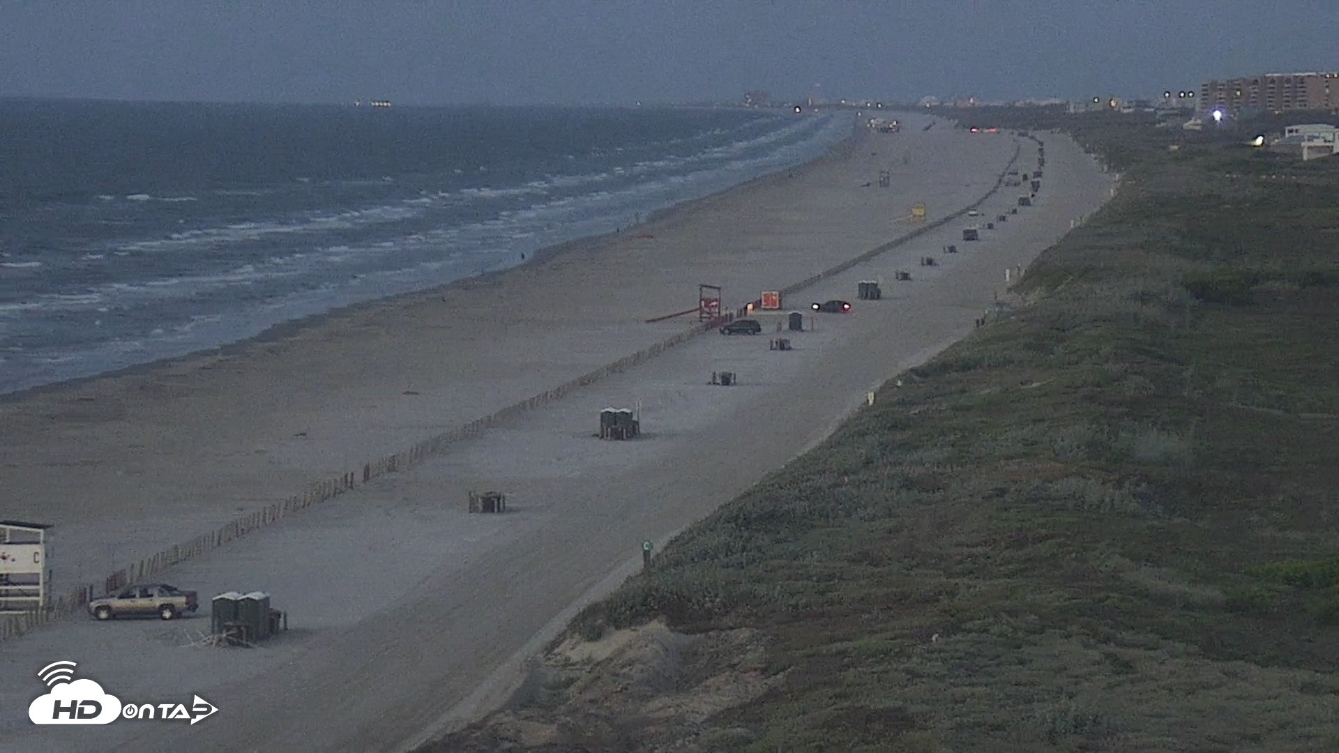 Snapshot of The Dunes - Port Aransas Live Beach Cam taken Sep 9, 2026, 6:52am CDT