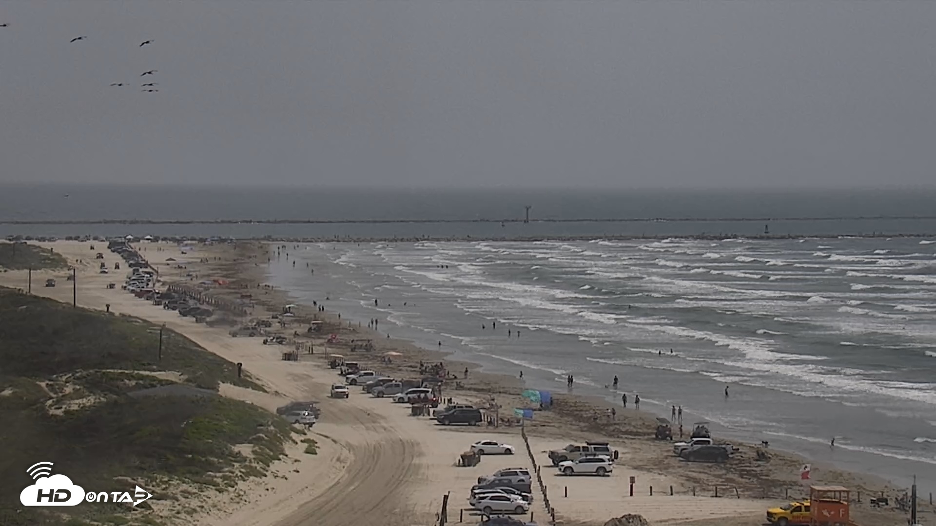 Snapshot of The Dunes - Port Aransas Live Beach Cam taken Apr 26, 2025, 11:33am CDT