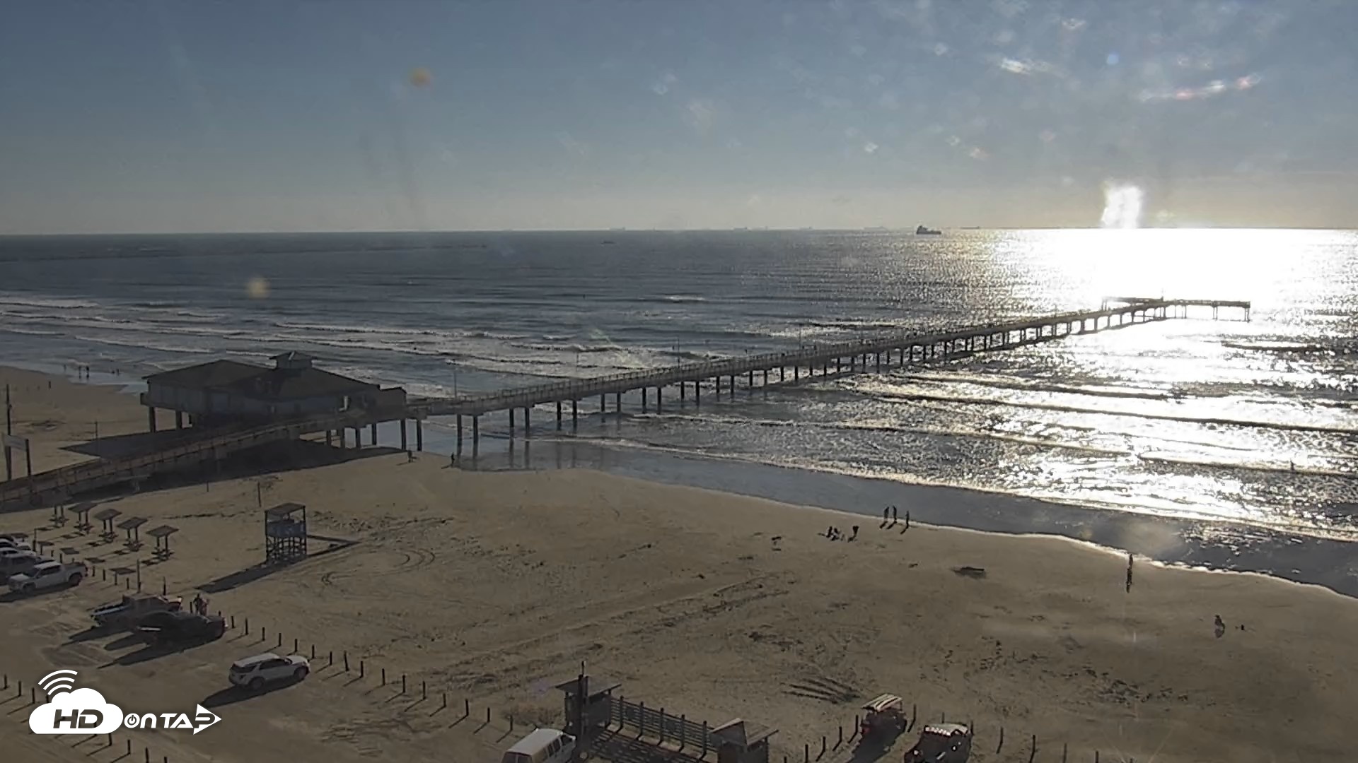 Snapshot of The Dunes - Port Aransas Live Beach Cam taken Oct 9, 2026, 9:33am CDT