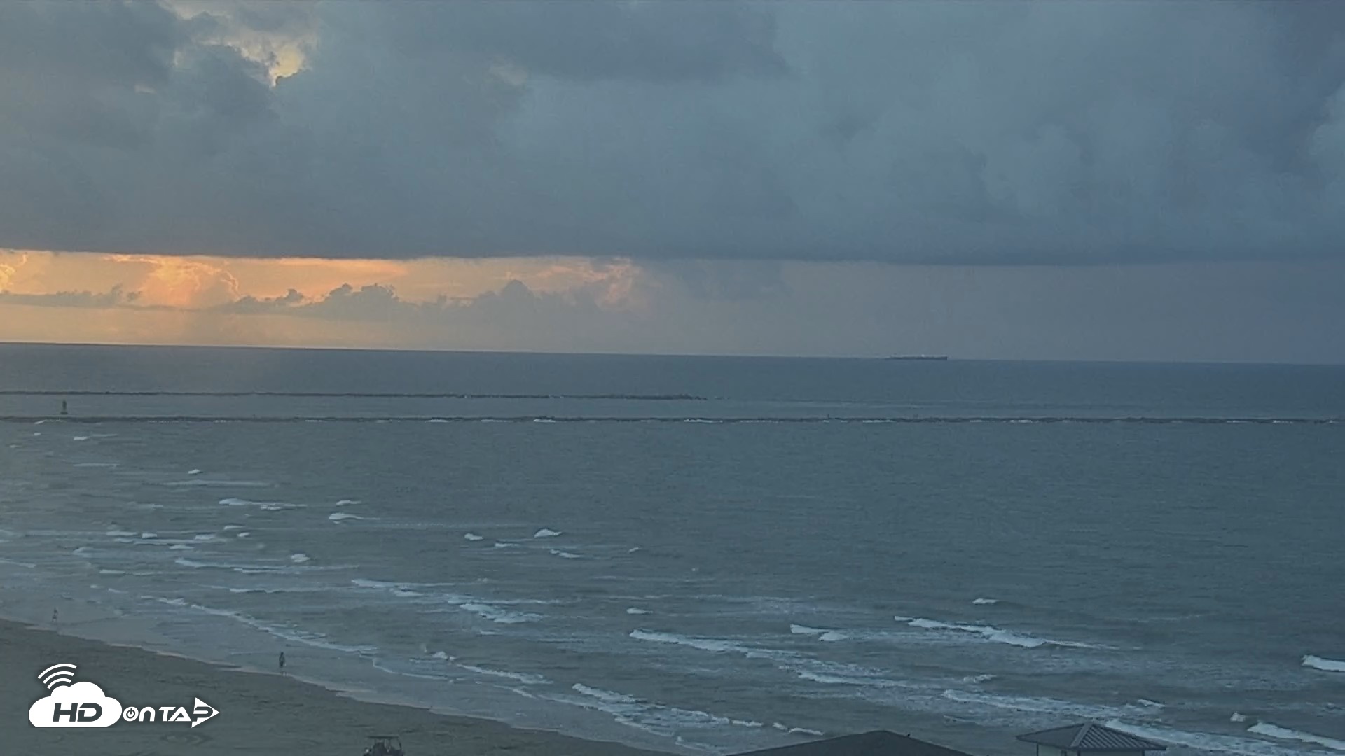 Snapshot of The Dunes - Port Aransas Live Beach Cam taken Sep 10, 2026, 7:26am CDT