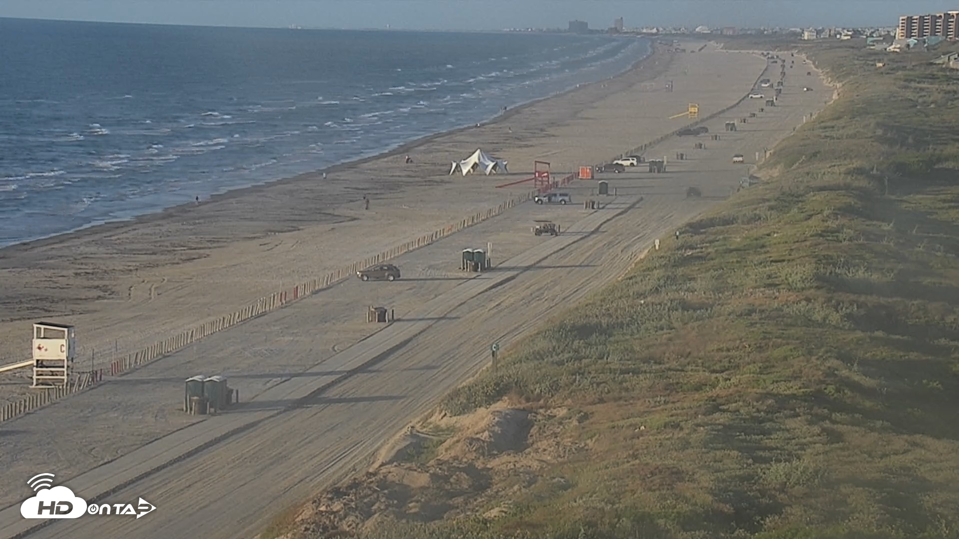 Snapshot of The Dunes - Port Aransas Live Beach Cam taken Sep 22, 2026, 7:57am CDT