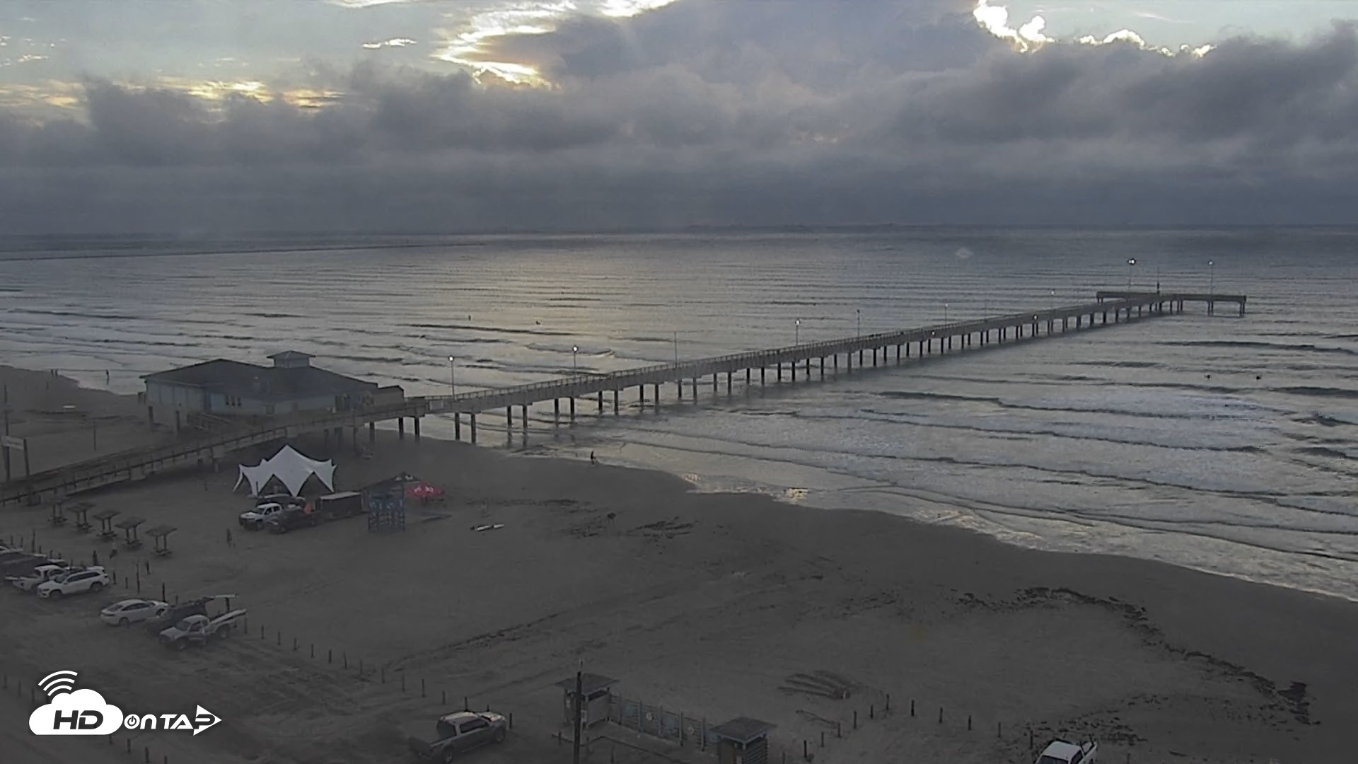 Snapshot of The Dunes - Port Aransas Live Beach Cam taken Oct 3, 2026, 7:53am CDT