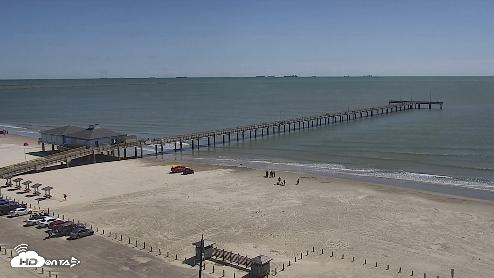 Snapshot of The Dunes - Port Aransas Live Beach Cam taken Mar 9, 2025, 12:21pm CDT