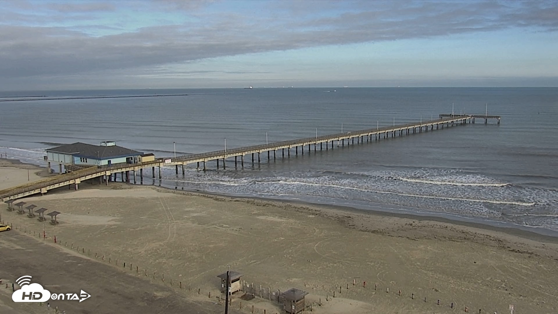 Snapshot of The Dunes - Port Aransas Live Beach Cam taken Feb 23, 2025, 4:44pm CST