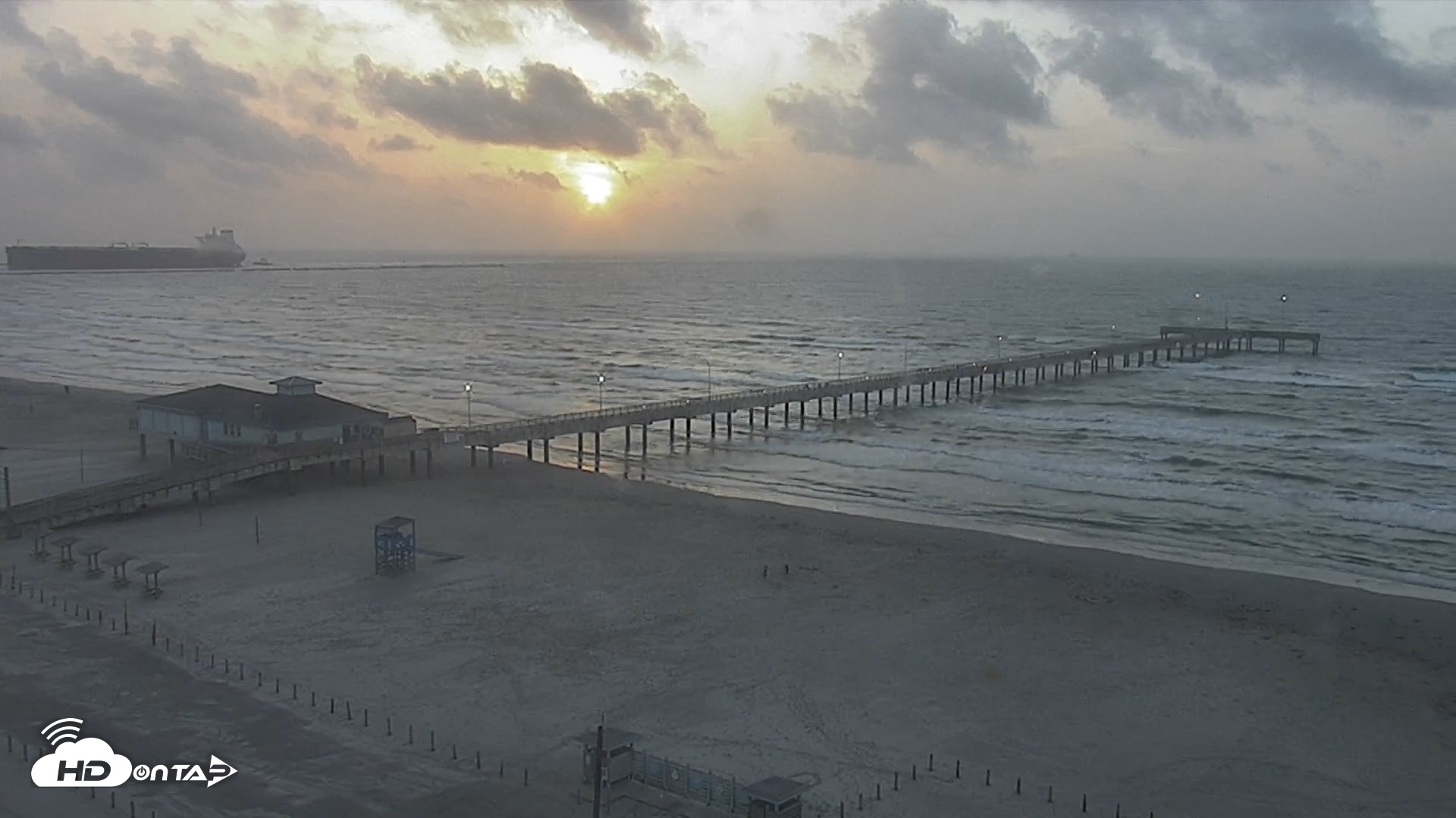 Snapshot of The Dunes - Port Aransas Live Beach Cam taken Sep 15, 2026, 7:27am CDT