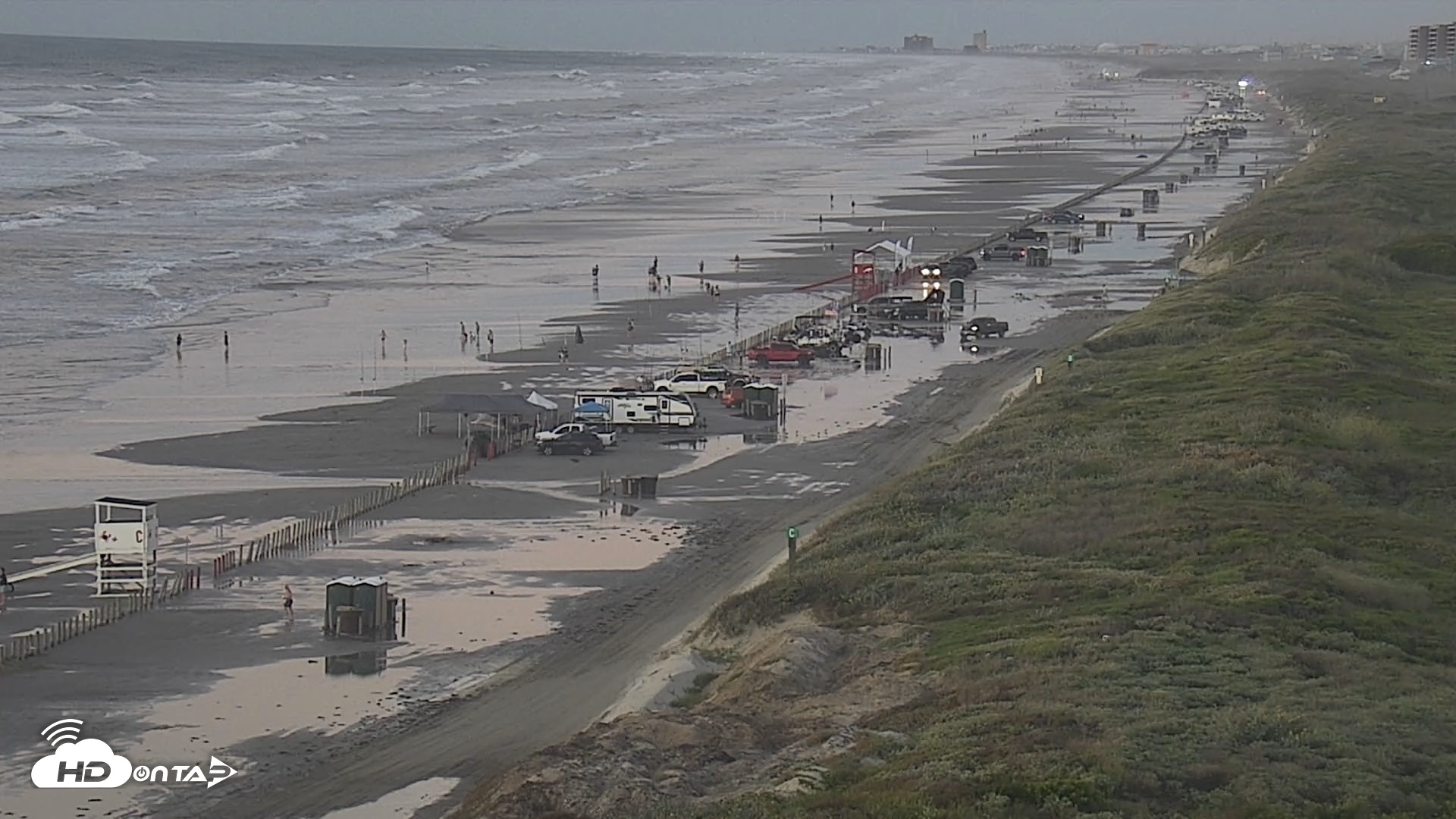 Snapshot of The Dunes - Port Aransas Live Beach Cam taken Oct 10, 2026, 7:21am CDT