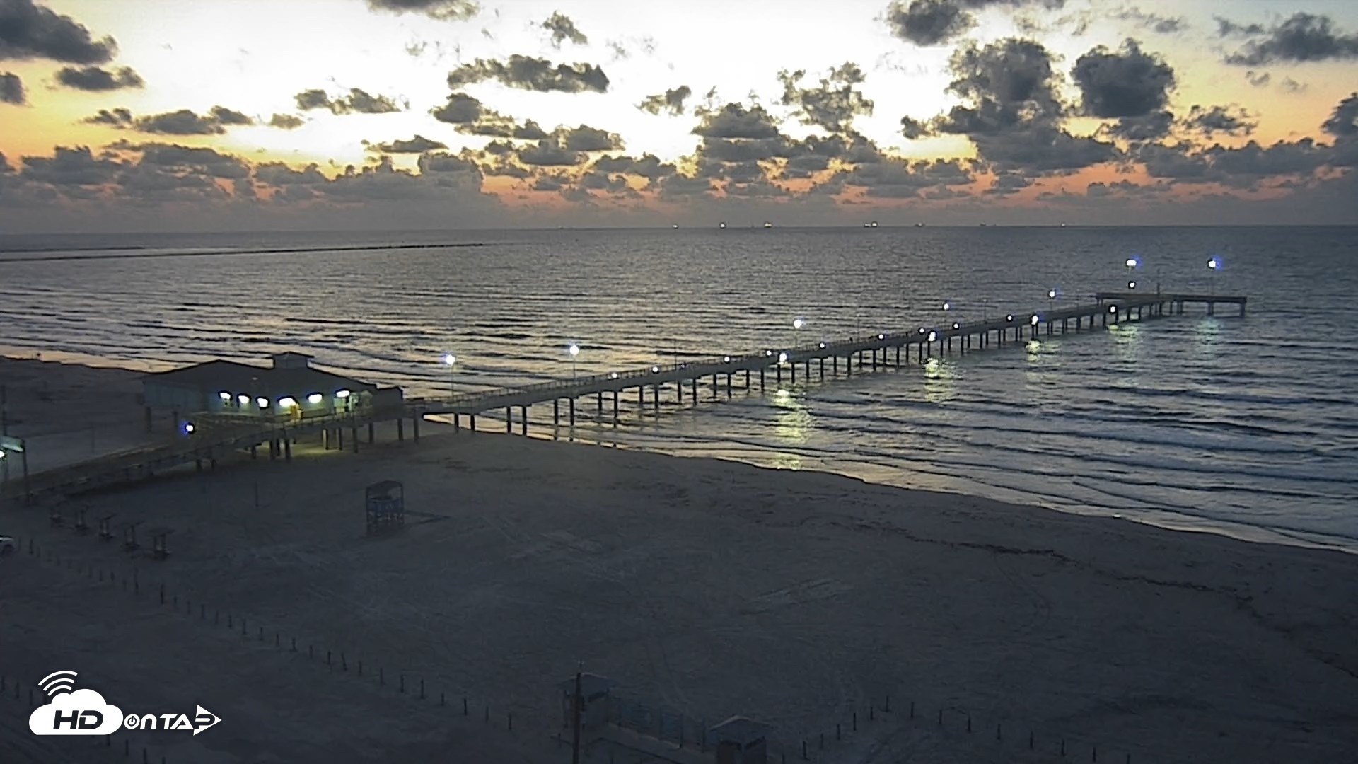 Snapshot of The Dunes - Port Aransas Live Beach Cam taken Sep 23, 2026, 6:58am CDT