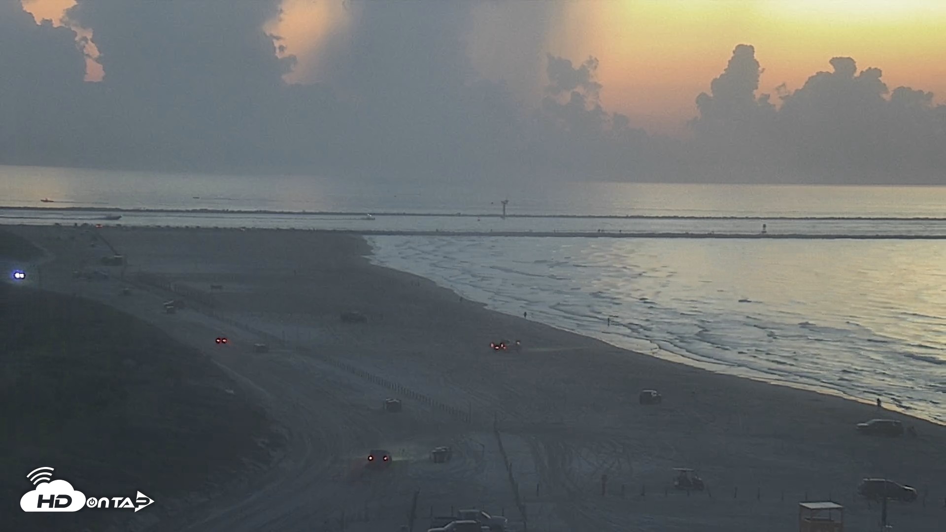 Snapshot of The Dunes - Port Aransas Live Beach Cam taken Aug 29, 2026, 6:50am CDT