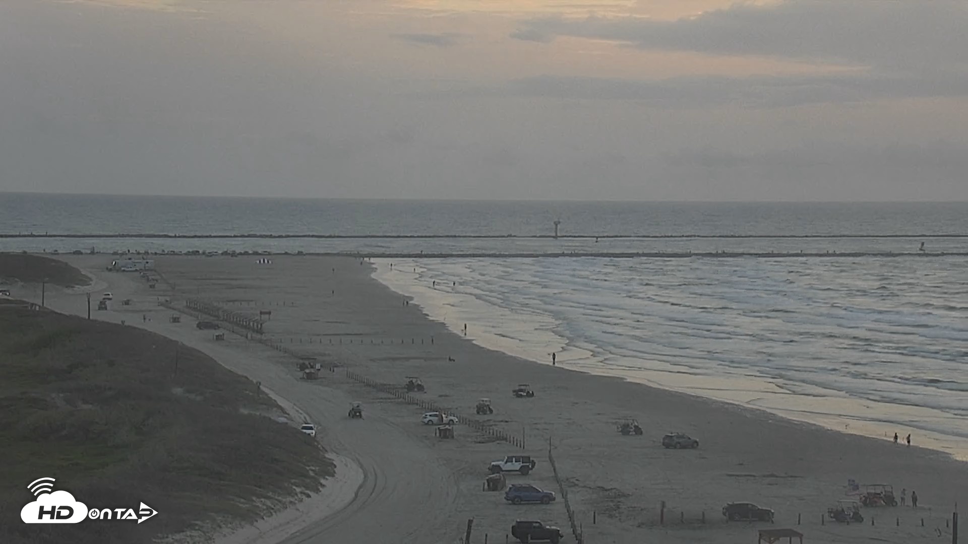 Snapshot of The Dunes - Port Aransas Live Beach Cam taken Oct 12, 2026, 7:32am CDT