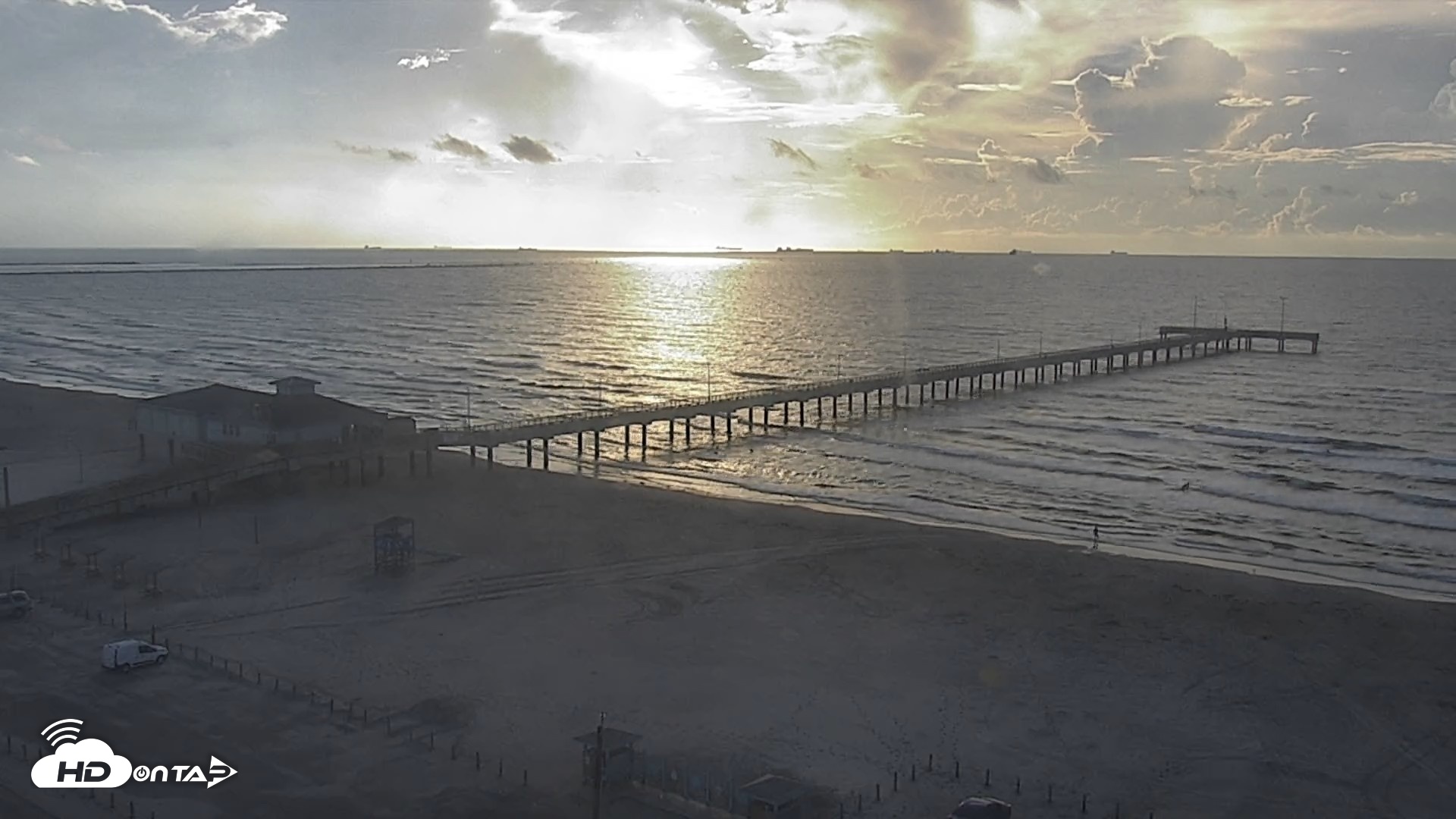 Snapshot of The Dunes - Port Aransas Live Beach Cam taken Sep 9, 2026, 8:17am CDT