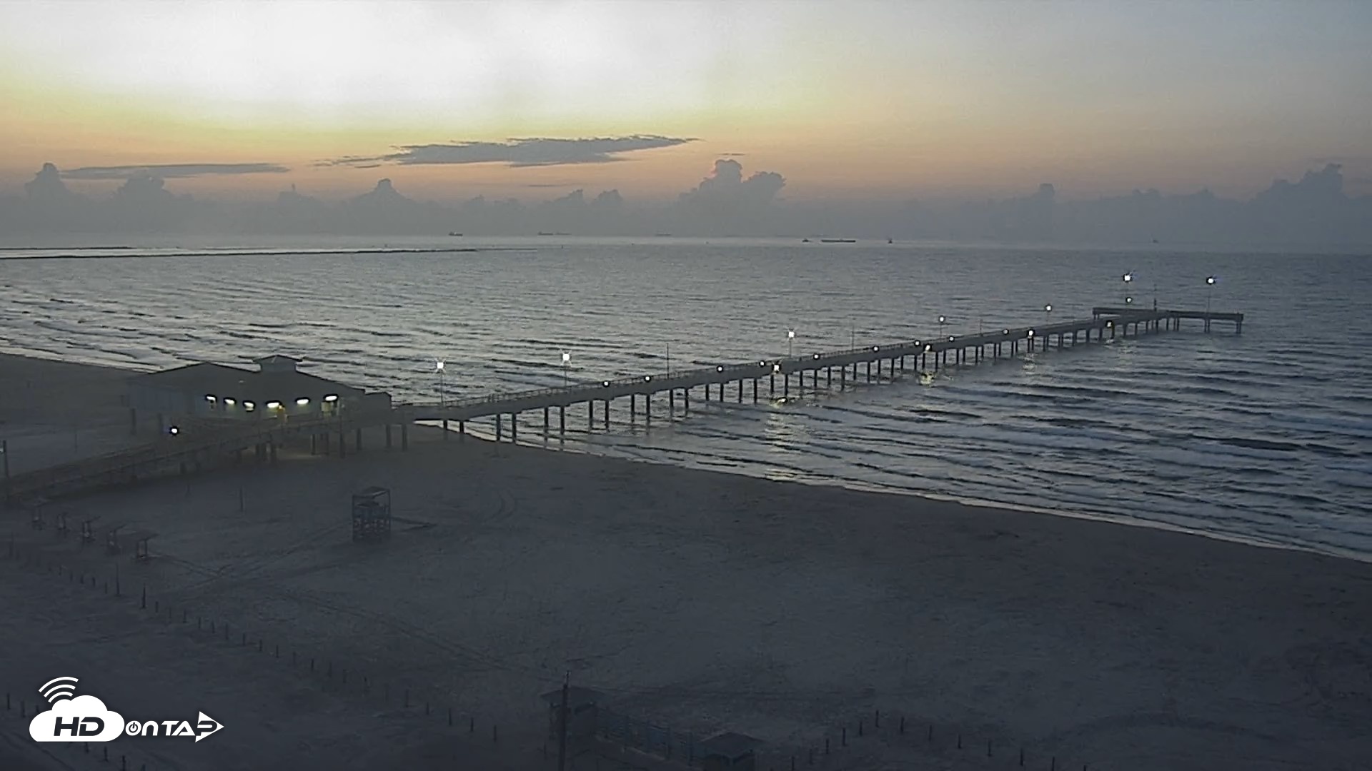 Snapshot of The Dunes - Port Aransas Live Beach Cam taken Aug 26, 2026, 6:51am CDT