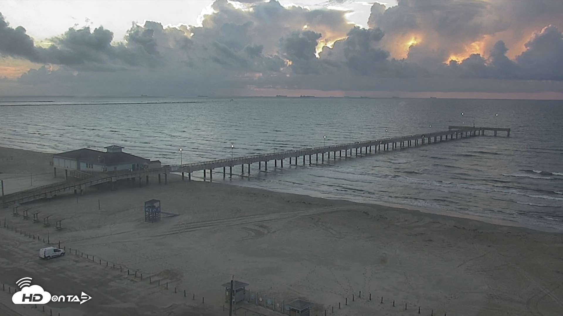 Snapshot of The Dunes - Port Aransas Live Beach Cam taken Sep 9, 2026, 7:22am CDT