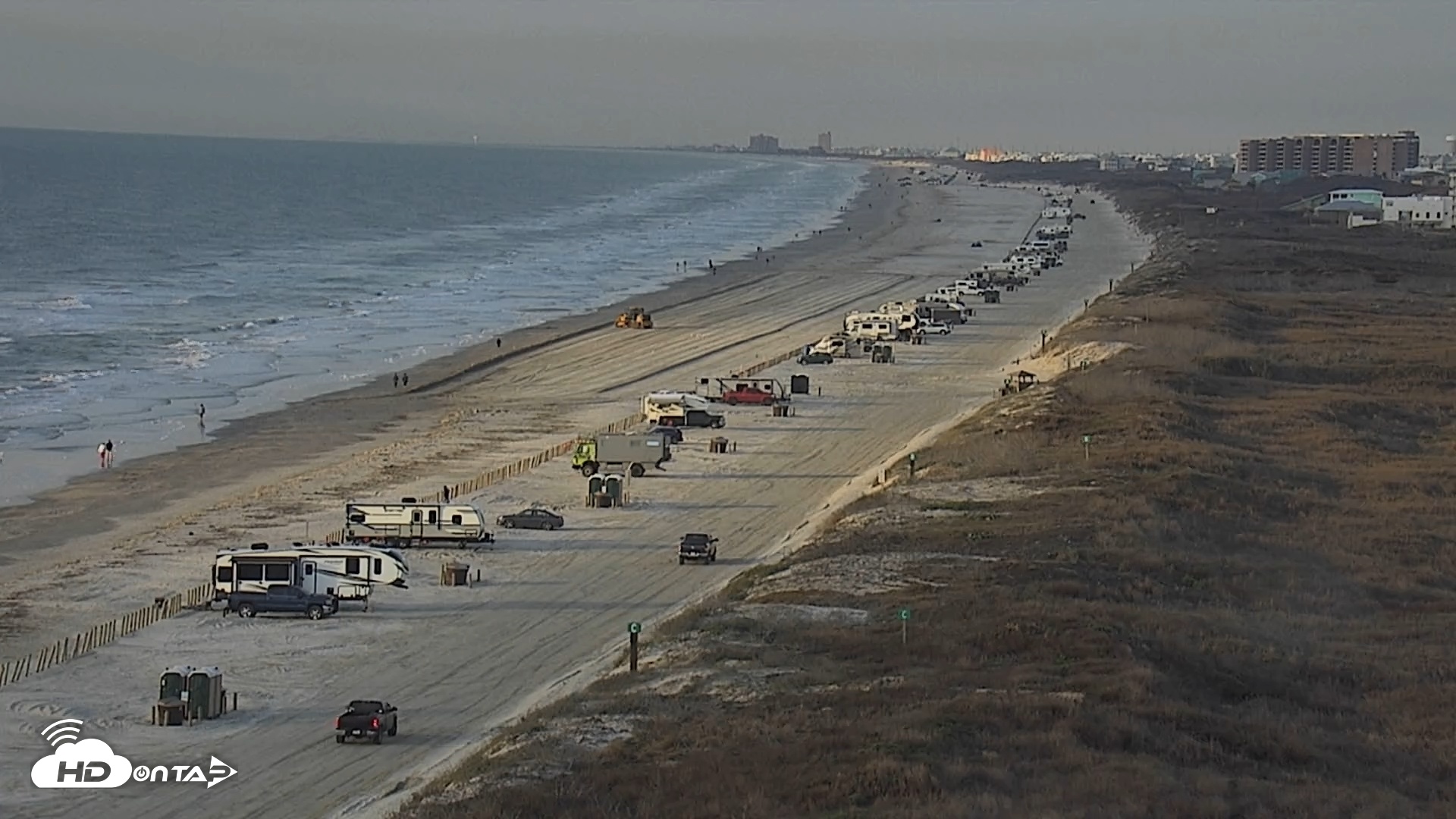 Snapshot of The Dunes - Port Aransas Live Beach Cam taken Feb 28, 2025, 7:44am CST