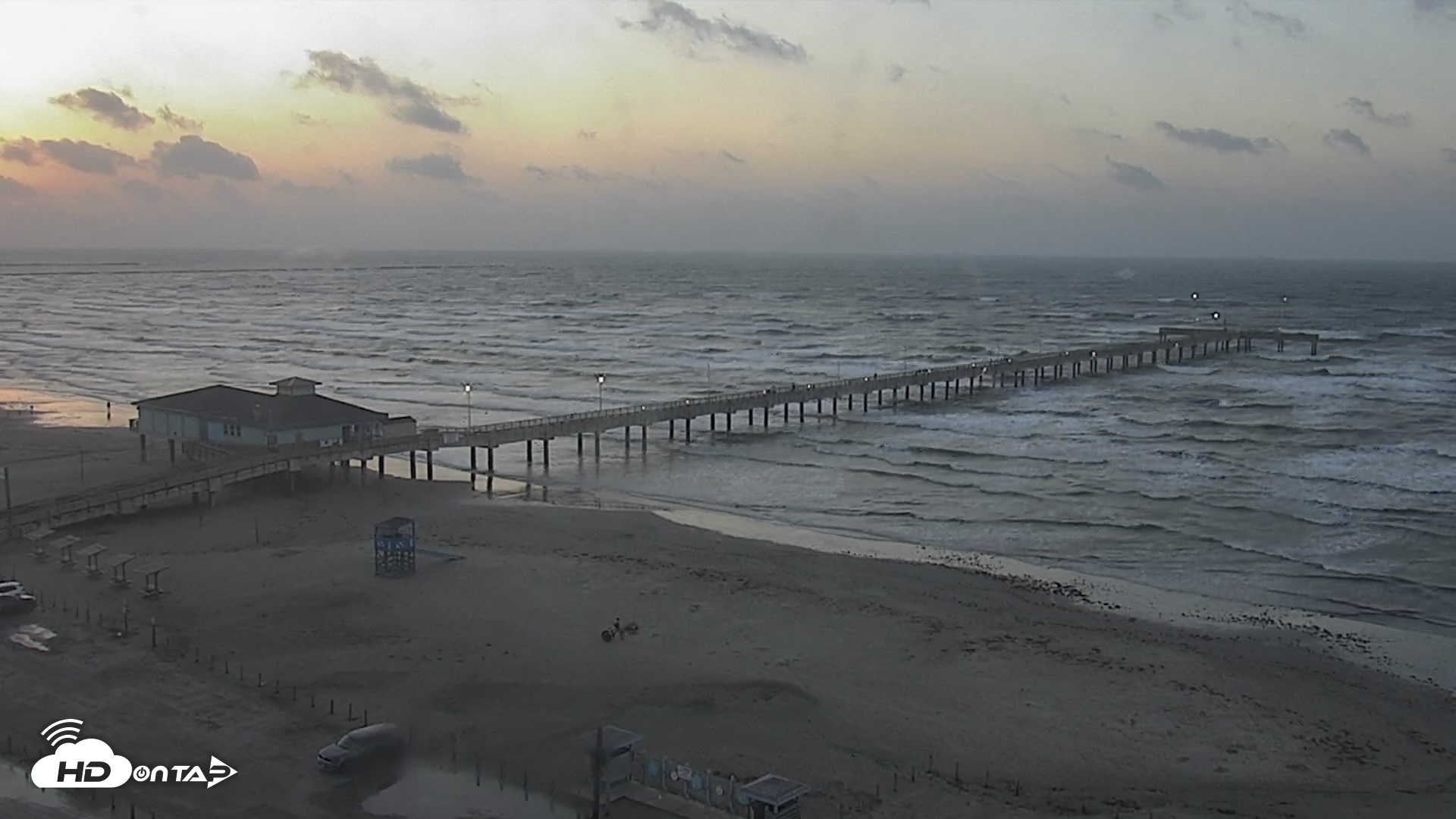 Snapshot of The Dunes - Port Aransas Live Beach Cam taken Jun 22, 2026, 6:39am CDT