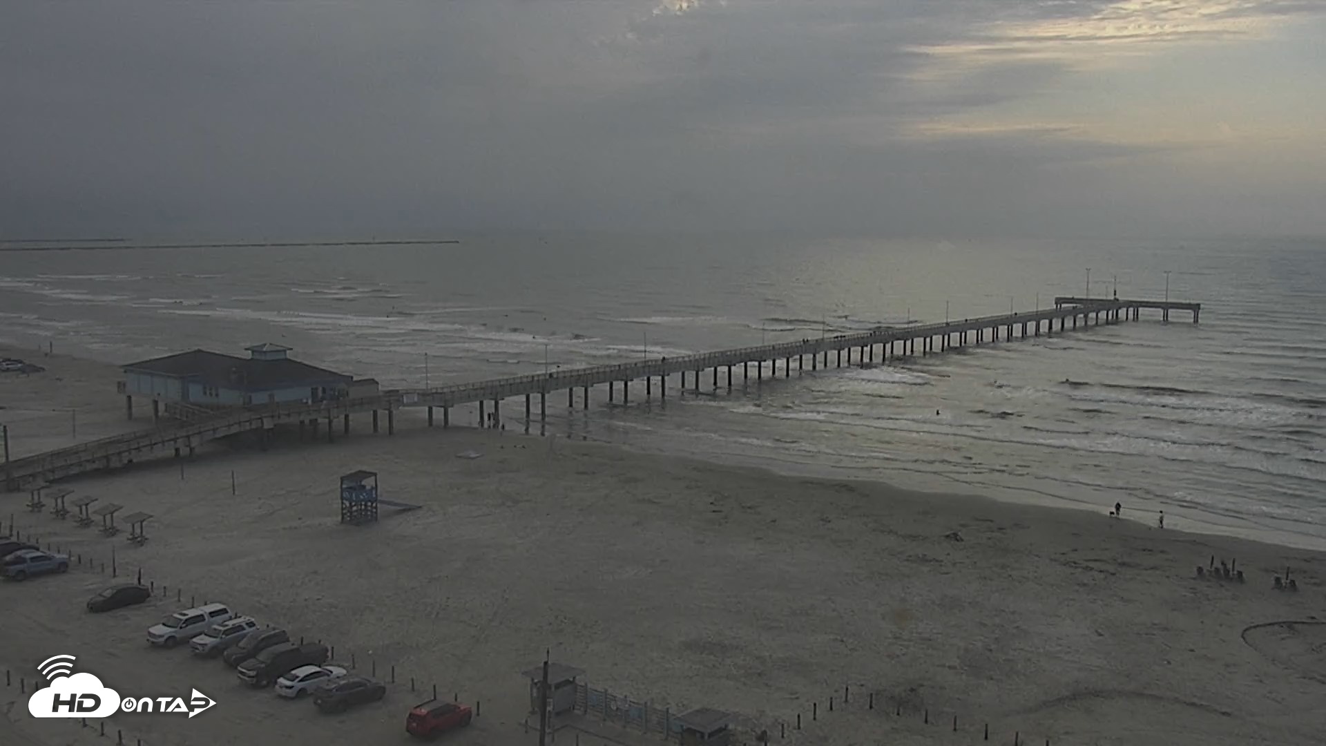 Snapshot of The Dunes - Port Aransas Live Beach Cam taken Aug 2, 2026, 8:07am CDT