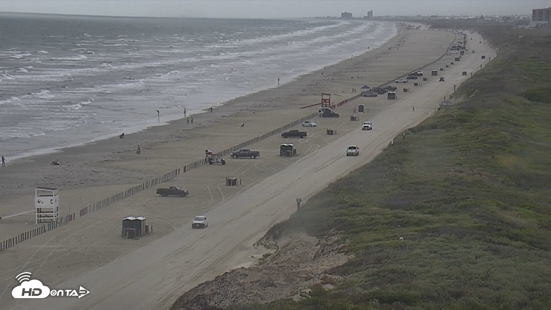 Snapshot of The Dunes - Port Aransas Live Beach Cam taken Oct 26, 2026, 11:55am CDT