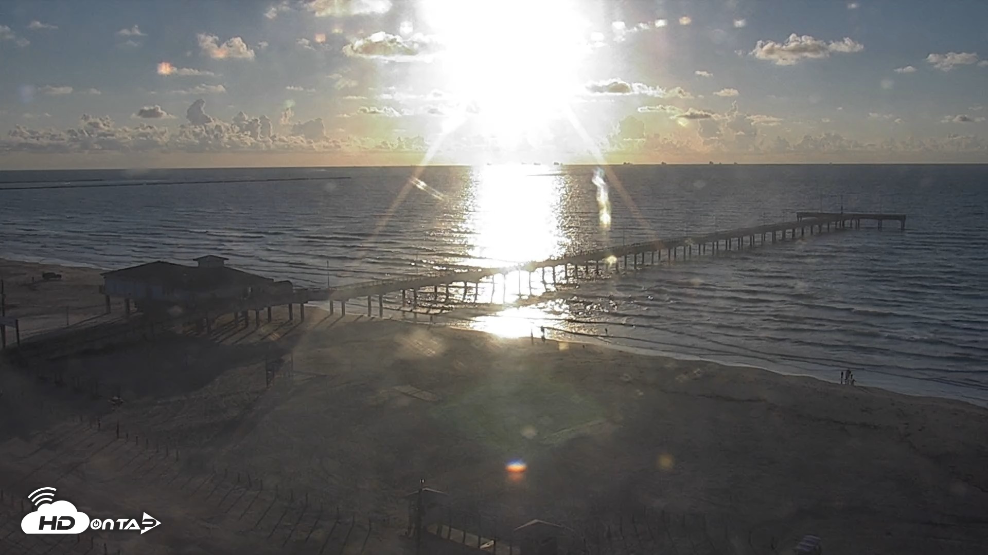 Snapshot of The Dunes - Port Aransas Live Beach Cam taken Sep 22, 2026, 7:56am CDT
