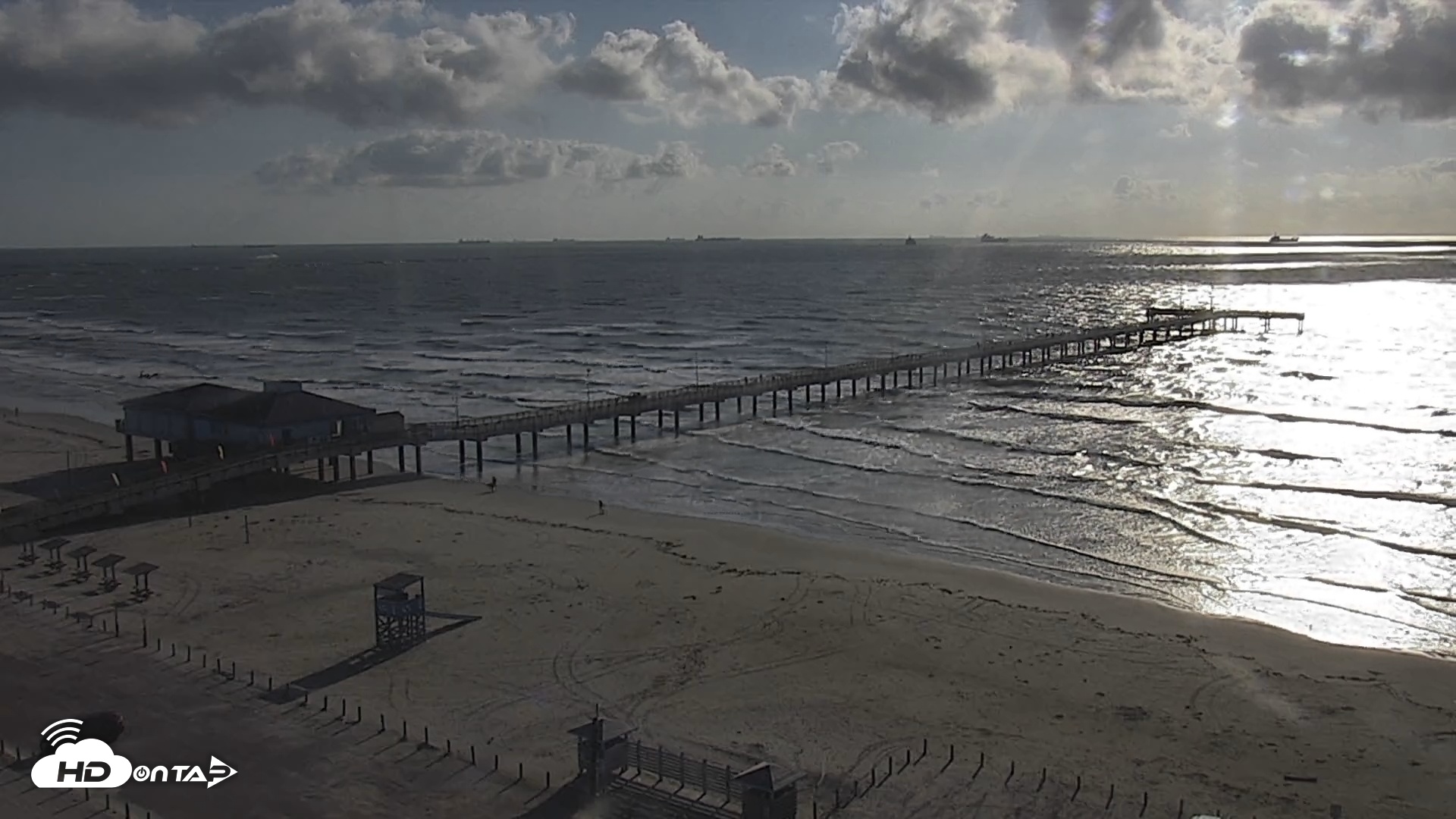 Snapshot of The Dunes - Port Aransas Live Beach Cam taken Oct 28, 2025, 9:24am CDT