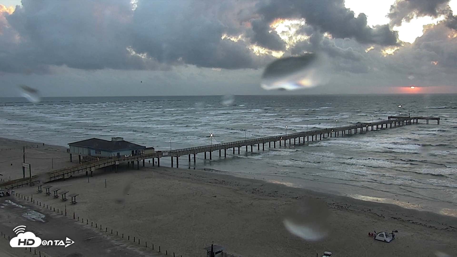 Snapshot of The Dunes - Port Aransas Live Beach Cam taken Nov 24, 2025, 7:03am CST