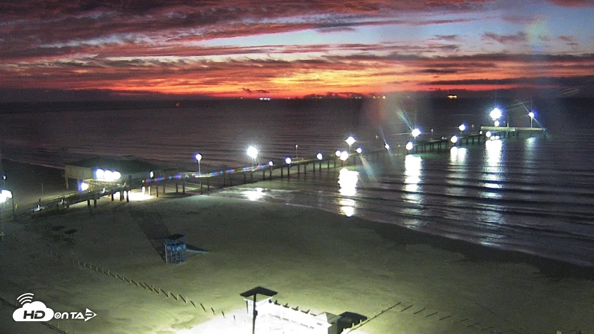 Snapshot of The Dunes - Port Aransas Live Beach Cam taken Sep 30, 2025, 6:45am CDT