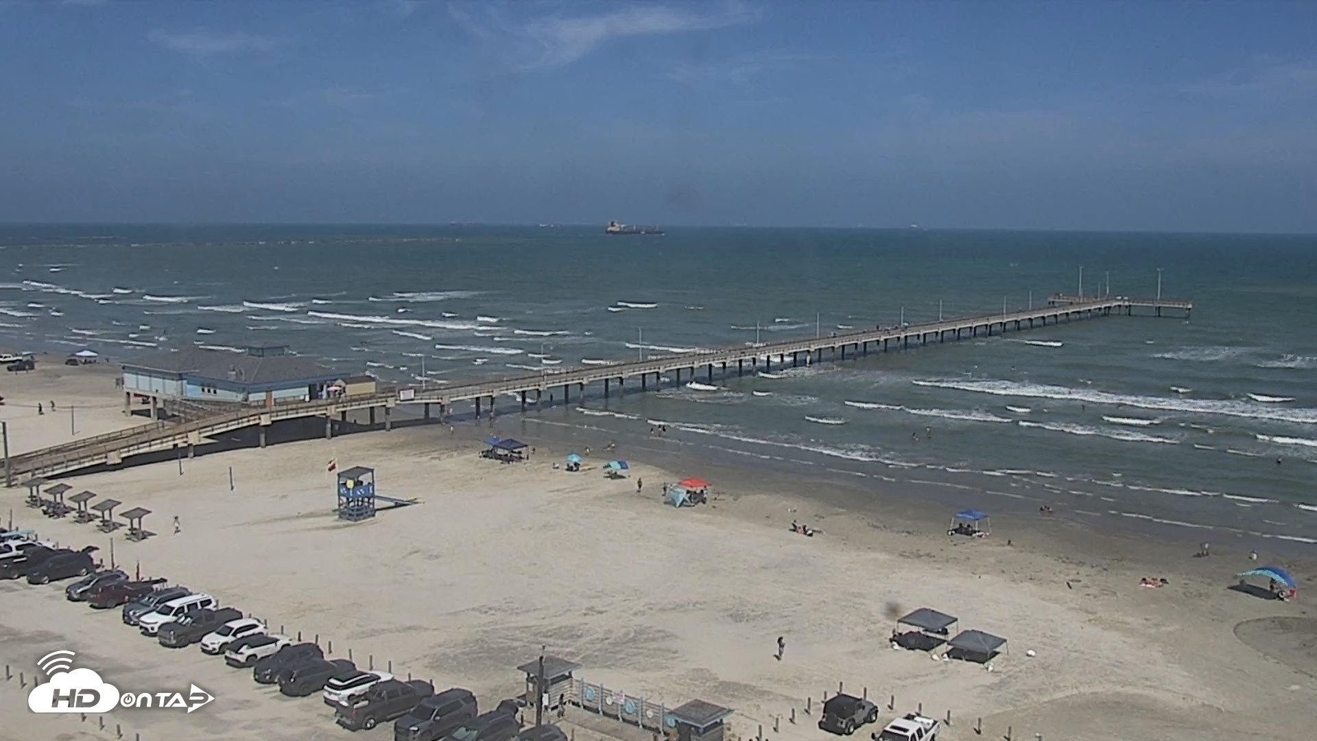Snapshot of The Dunes - Port Aransas Live Beach Cam taken Jul 30, 2026, 4:03pm CDT