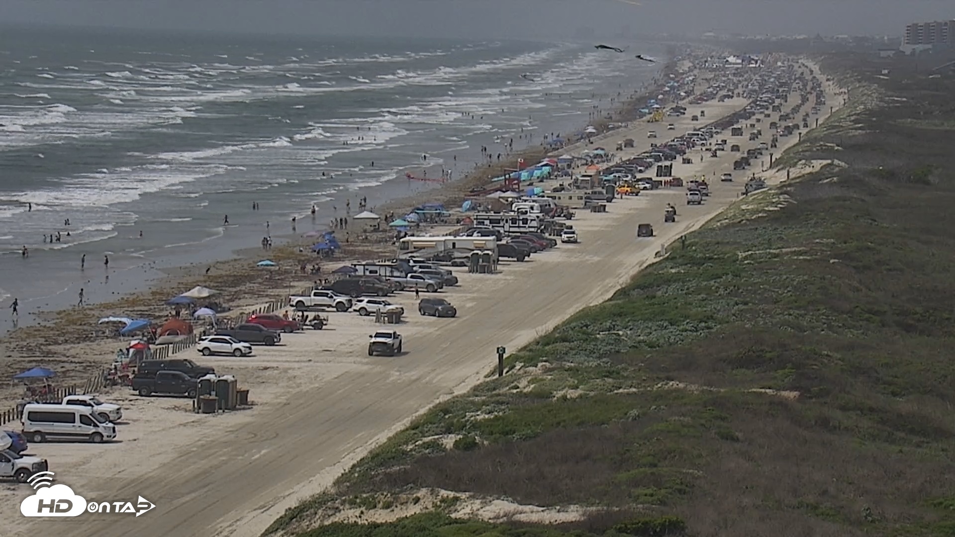 Snapshot of The Dunes - Port Aransas Live Beach Cam taken Apr 26, 2025, 11:33am CDT