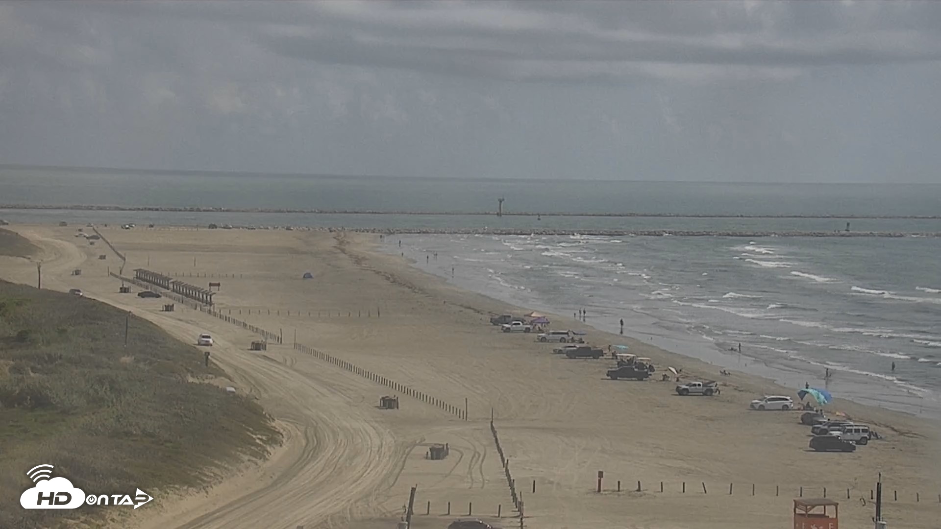 Snapshot of The Dunes - Port Aransas Live Beach Cam taken Sep 16, 2026, 11:19am CDT