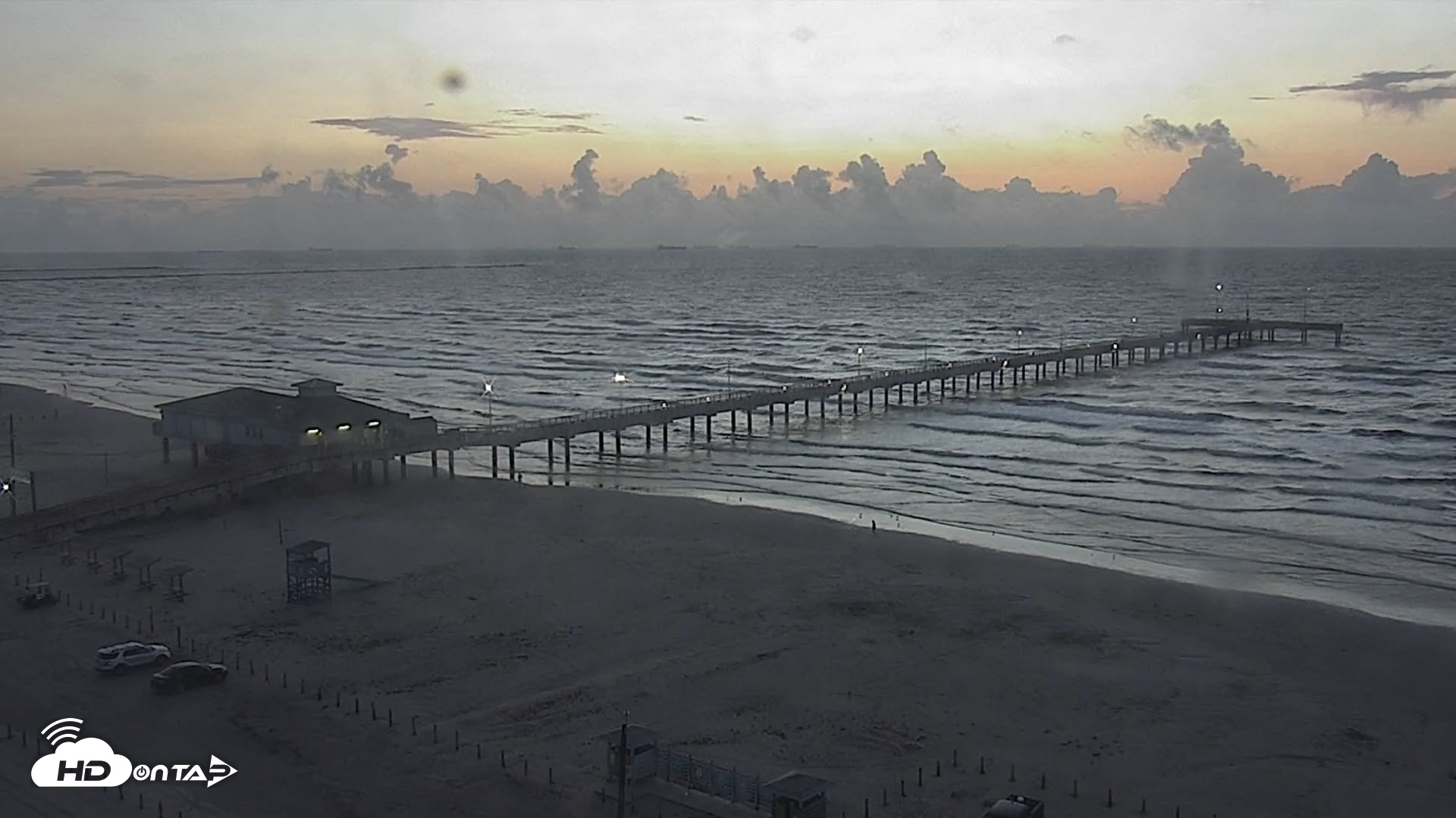Snapshot of The Dunes - Port Aransas Live Beach Cam taken Oct 14, 2026, 7:20am CDT