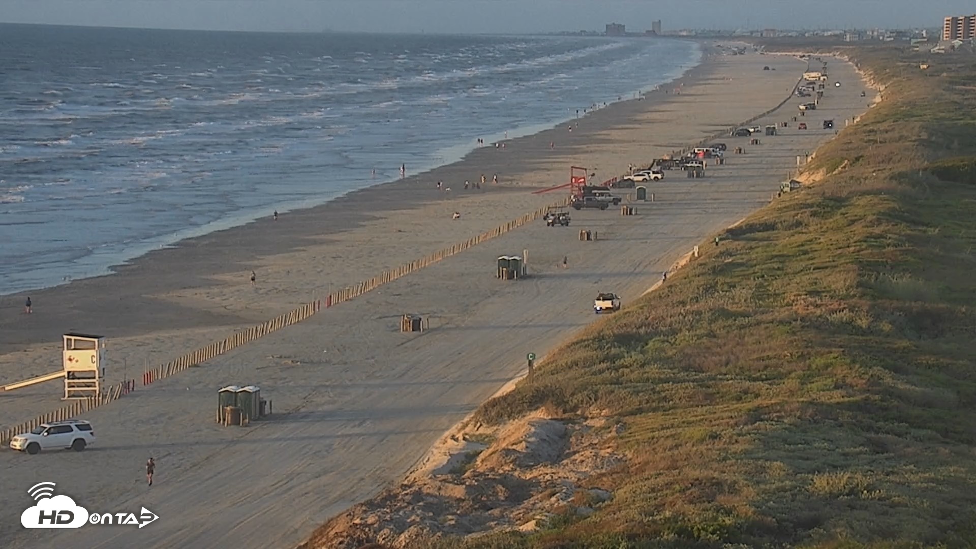 Snapshot of The Dunes - Port Aransas Live Beach Cam taken Oct 15, 2026, 7:49am CDT