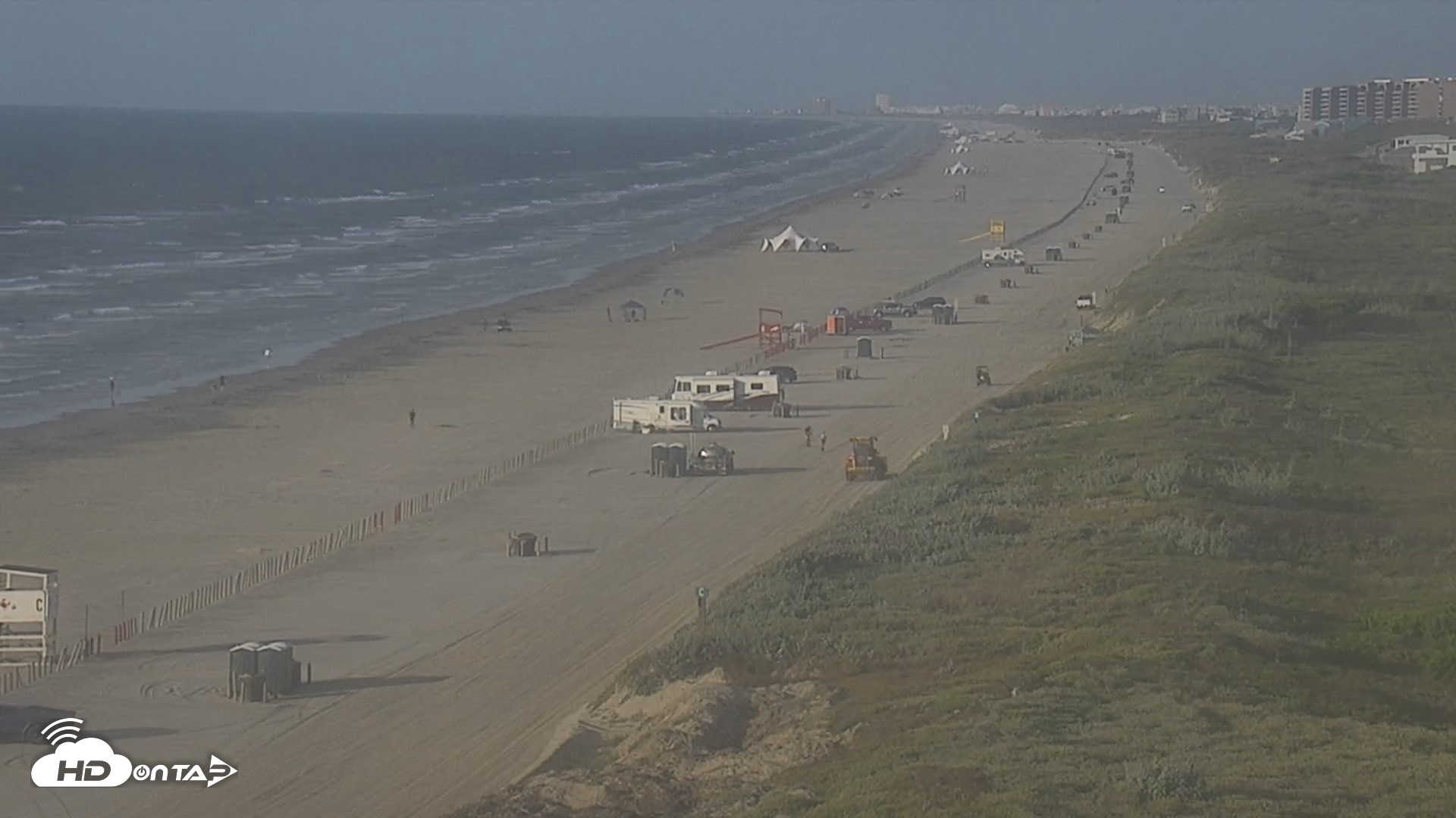 Snapshot of The Dunes - Port Aransas Live Beach Cam taken Sep 4, 2026, 8:15am CDT