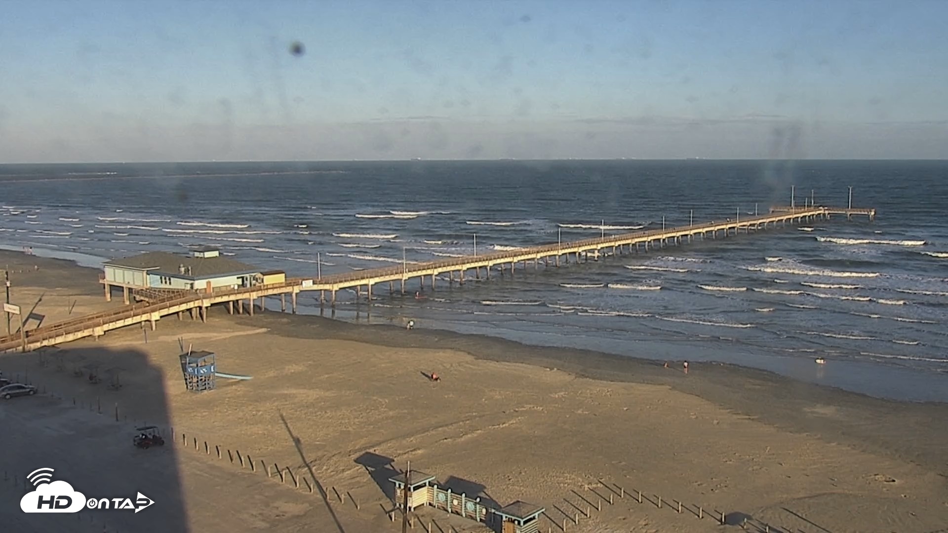 Snapshot of The Dunes - Port Aransas Live Beach Cam taken Oct 20, 2026, 5:57pm CDT