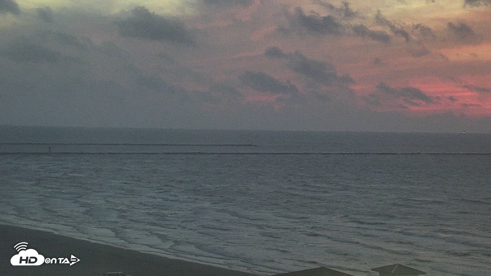 Snapshot of The Dunes - Port Aransas Live Beach Cam taken Sep 2, 2026, 6:44am CDT