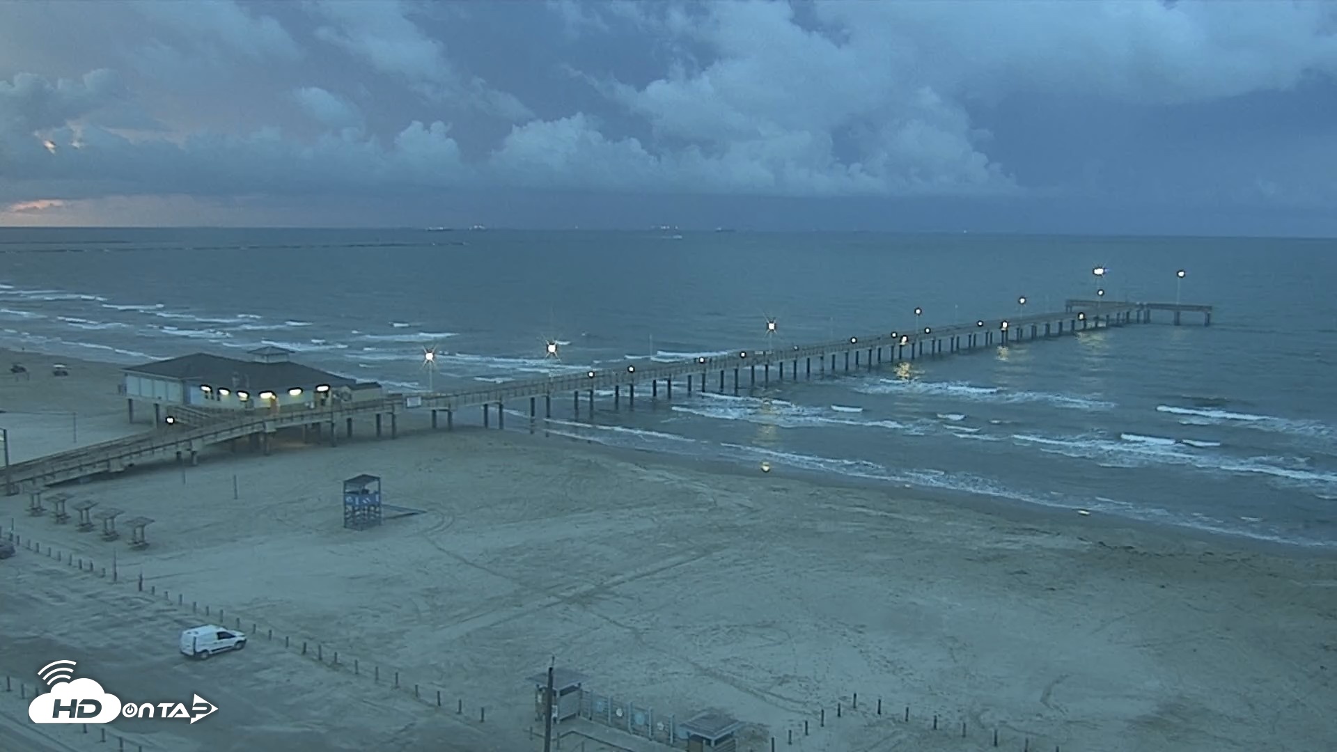 Snapshot of The Dunes - Port Aransas Live Beach Cam taken Sep 10, 2026, 7:15am CDT