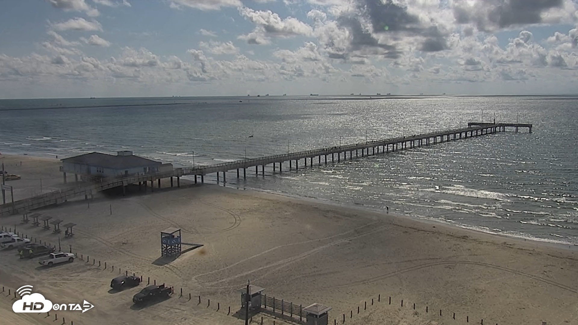 Snapshot of The Dunes - Port Aransas Live Beach Cam taken Aug 25, 2025, 10:44am CDT