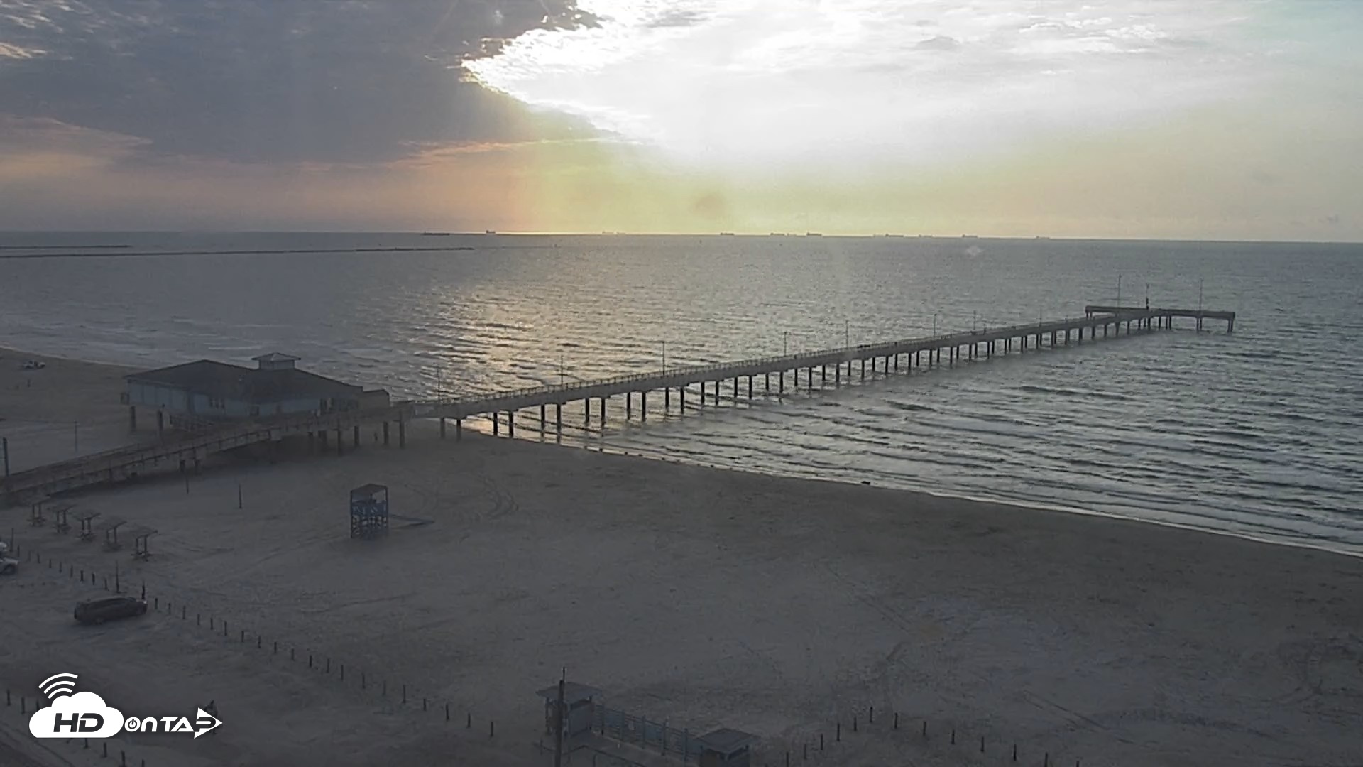 Snapshot of The Dunes - Port Aransas Live Beach Cam taken Aug 27, 2026, 8:06am CDT
