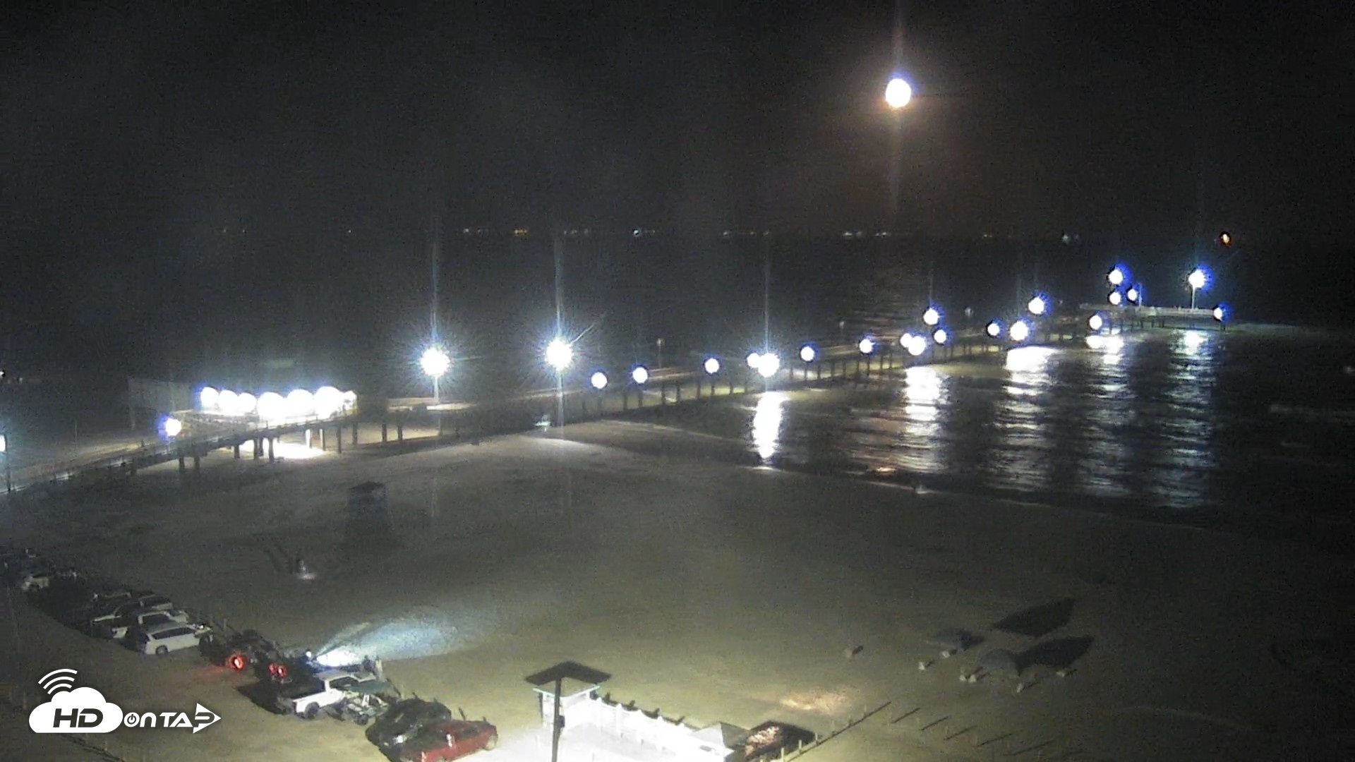 Snapshot of The Dunes - Port Aransas Live Beach Cam taken Jul 31, 2026, 10:16pm CDT