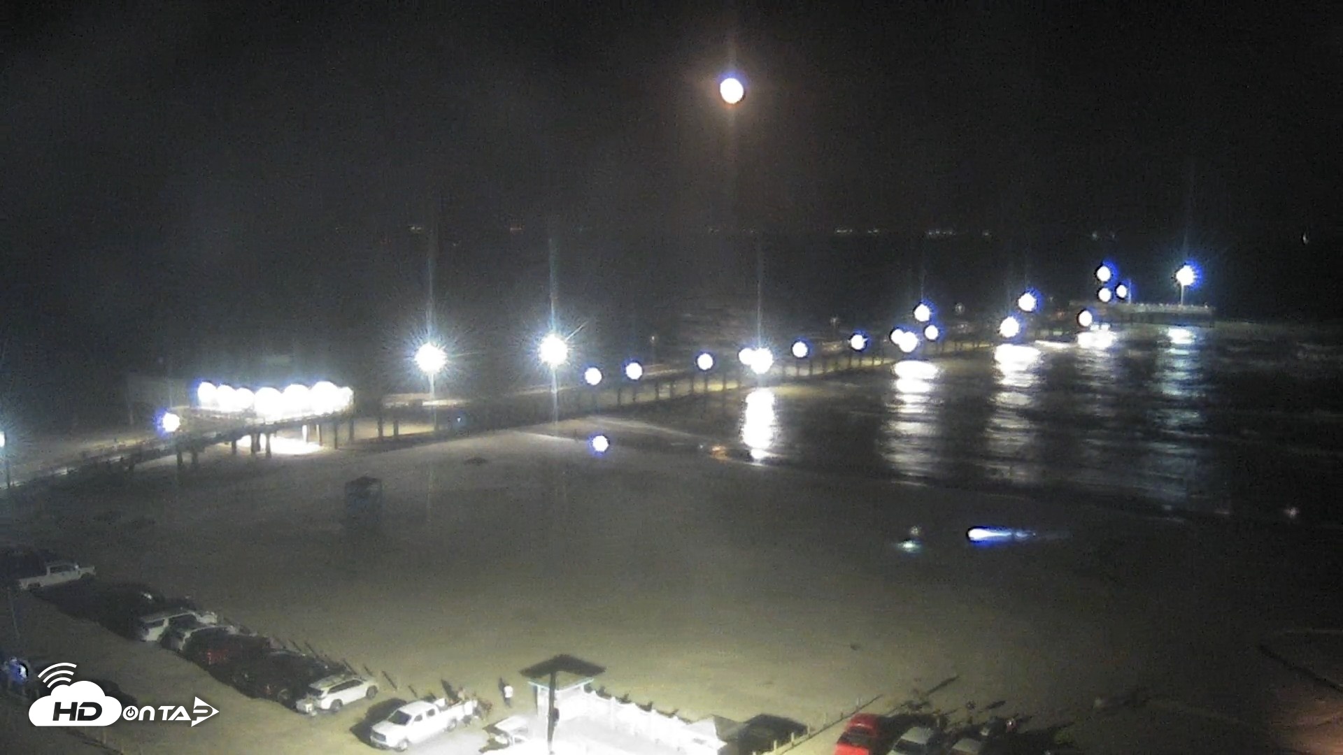 Snapshot of The Dunes - Port Aransas Live Beach Cam taken Aug 1, 2026, 10:44pm CDT