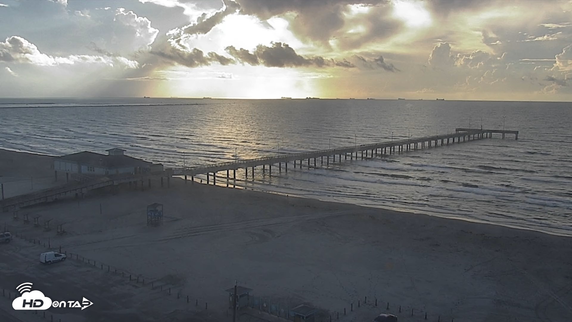 Snapshot of The Dunes - Port Aransas Live Beach Cam taken Sep 9, 2026, 8:06am CDT