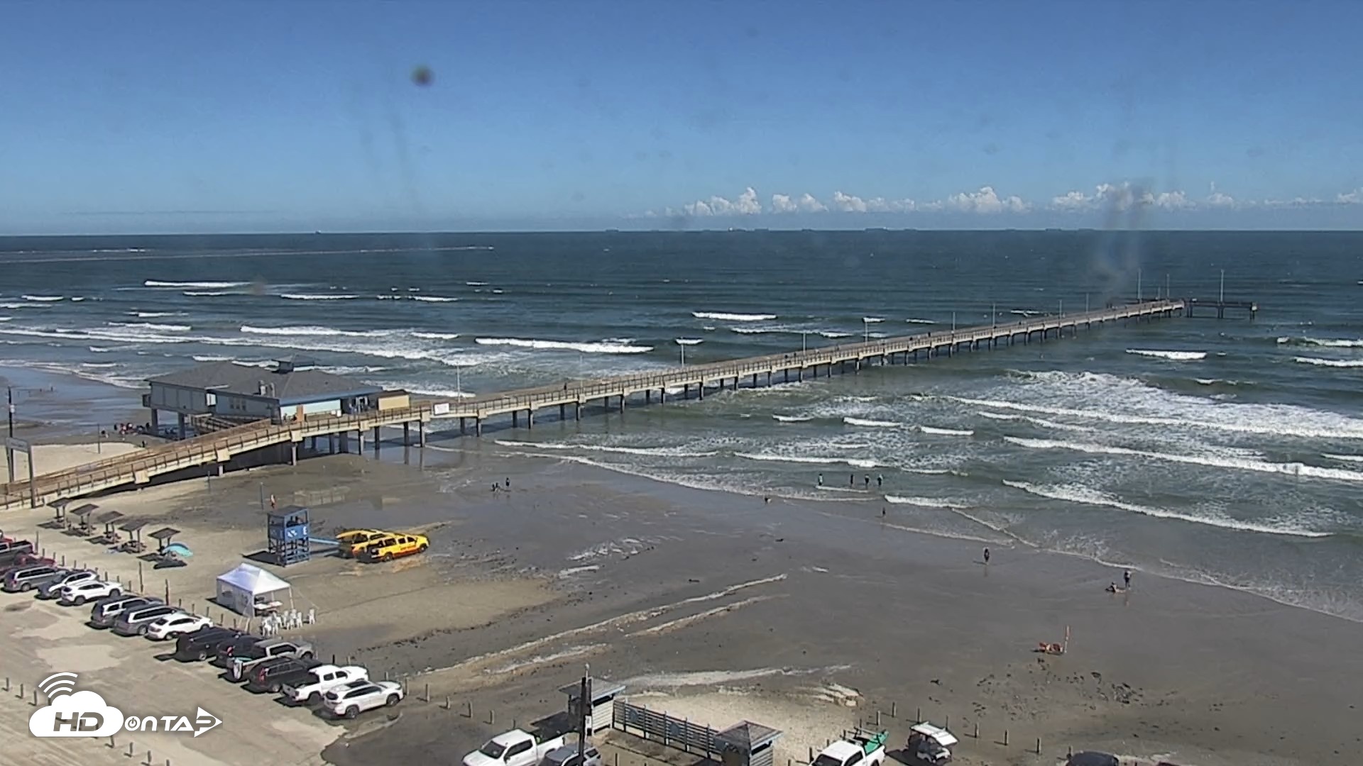Snapshot of The Dunes - Port Aransas Live Beach Cam taken Oct 9, 2026, 2:44pm CDT