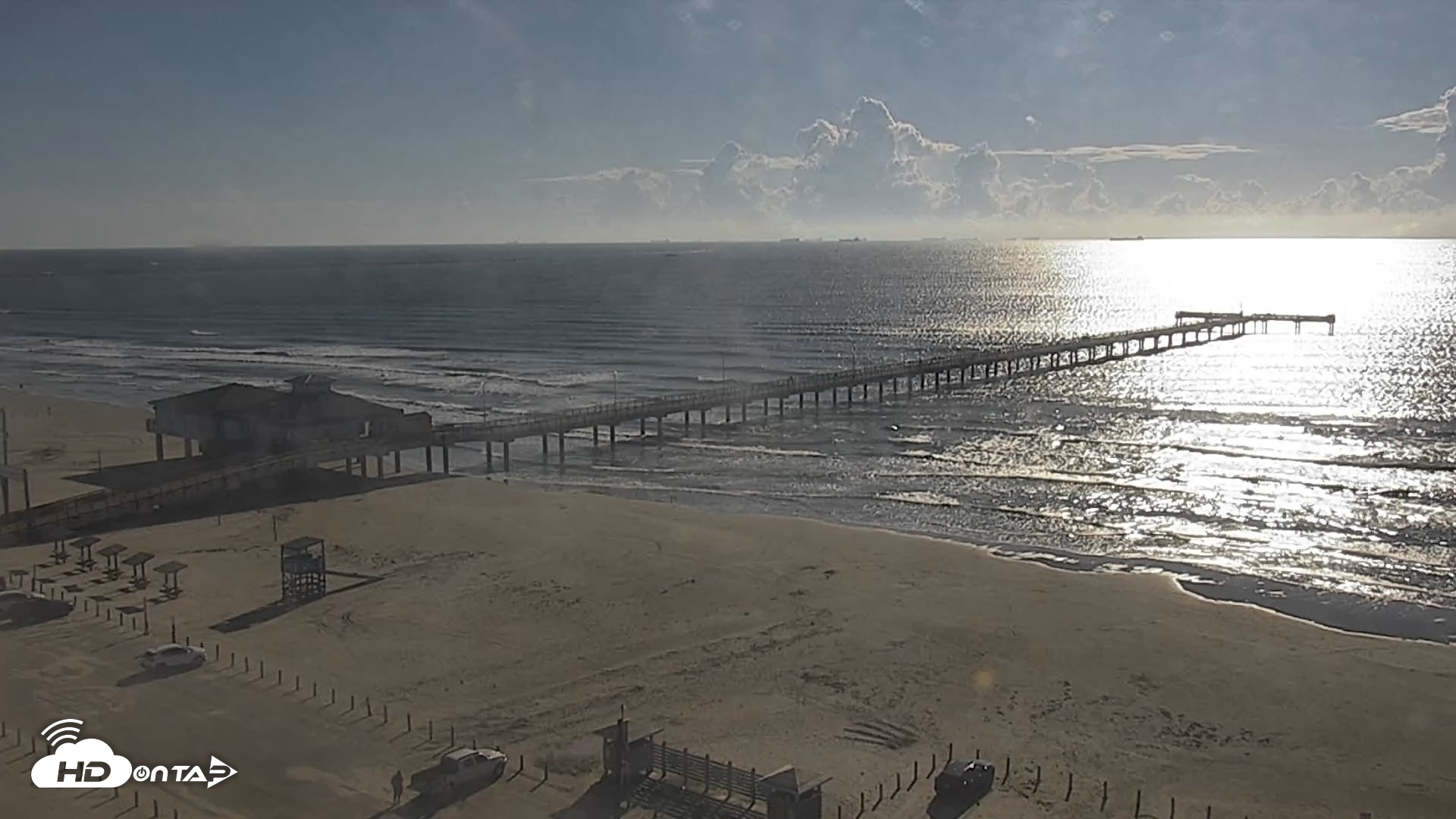 Snapshot of The Dunes - Port Aransas Live Beach Cam taken Oct 8, 2026, 9:36am CDT