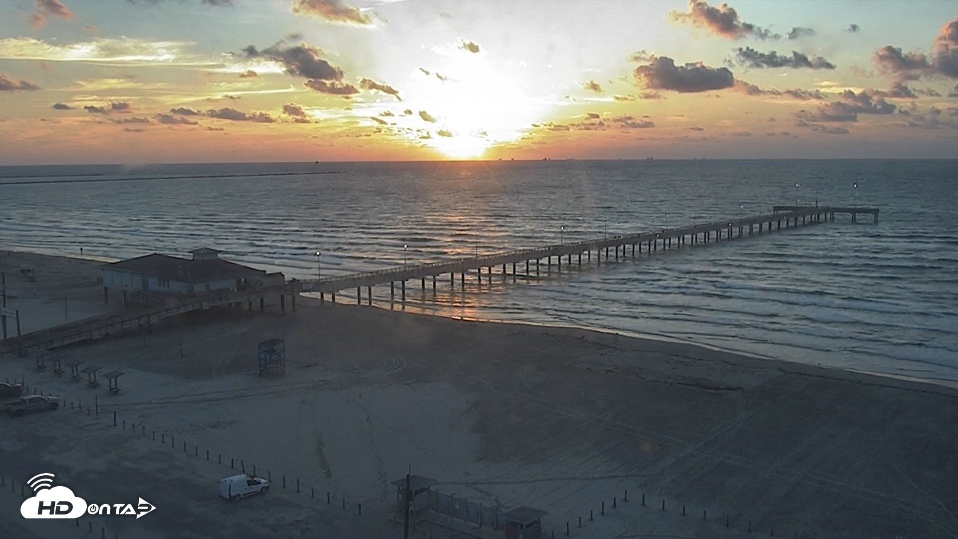 Snapshot of The Dunes - Port Aransas Live Beach Cam taken Sep 25, 2026, 7:30am CDT