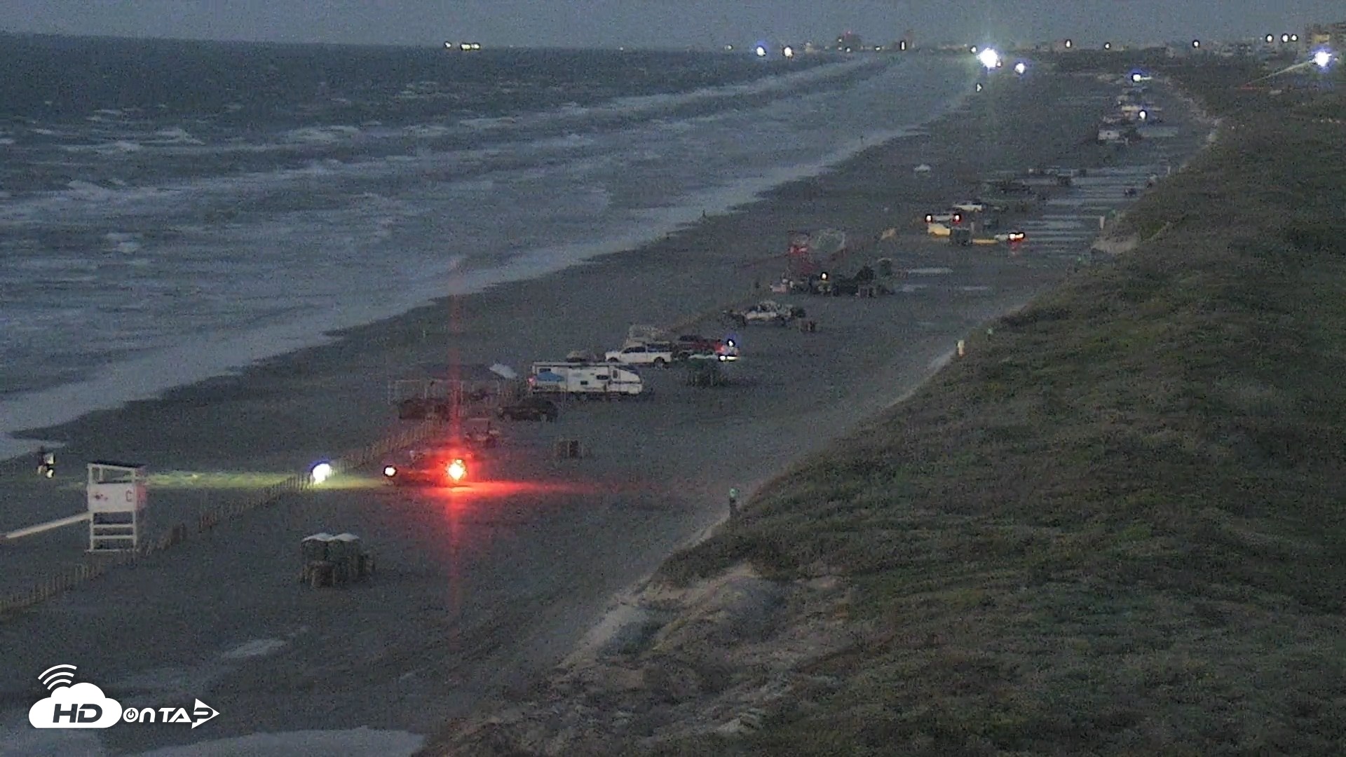 Snapshot of The Dunes - Port Aransas Live Beach Cam taken Oct 11, 2026, 6:58am CDT