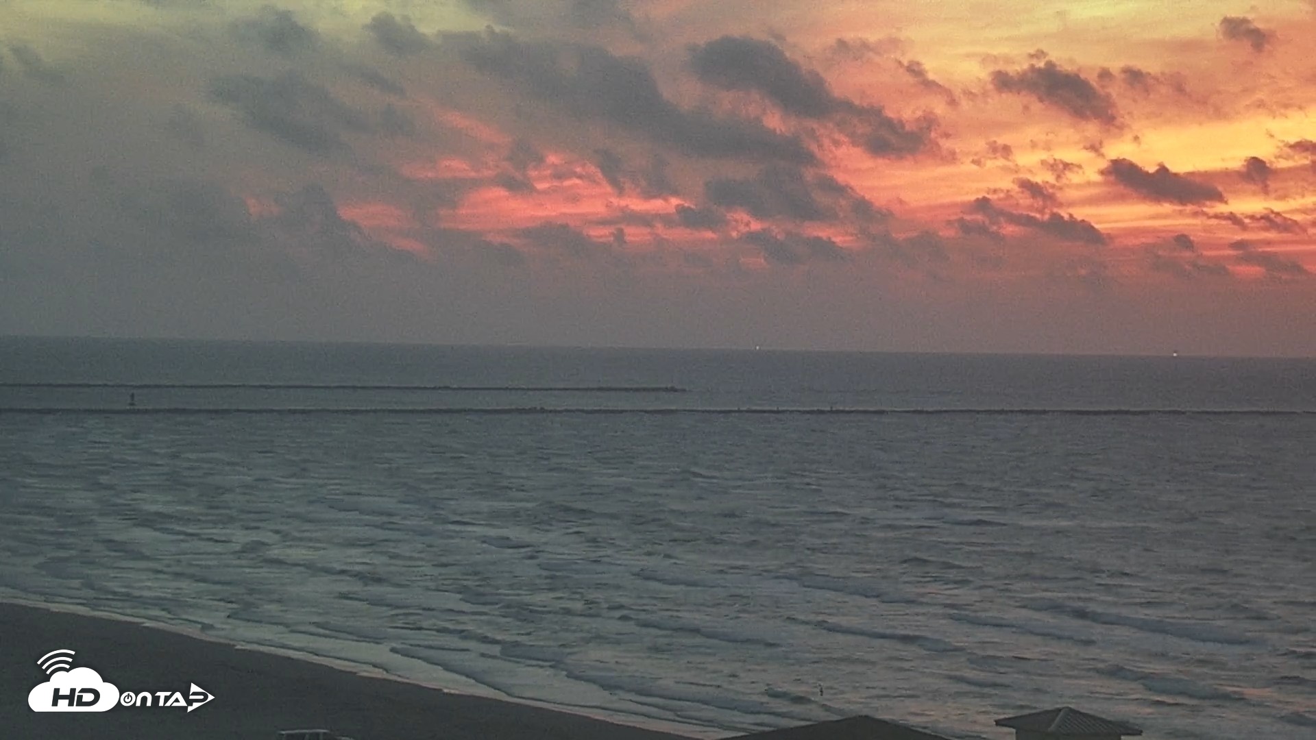 Snapshot of The Dunes - Port Aransas Live Beach Cam taken Sep 2, 2026, 6:50am CDT
