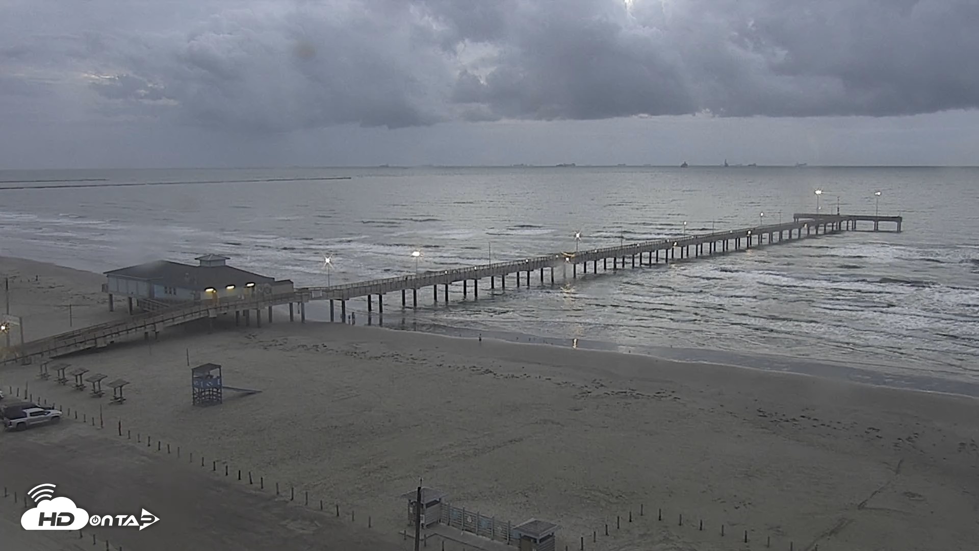Snapshot of The Dunes - Port Aransas Live Beach Cam taken Oct 26, 2026, 7:37am CDT