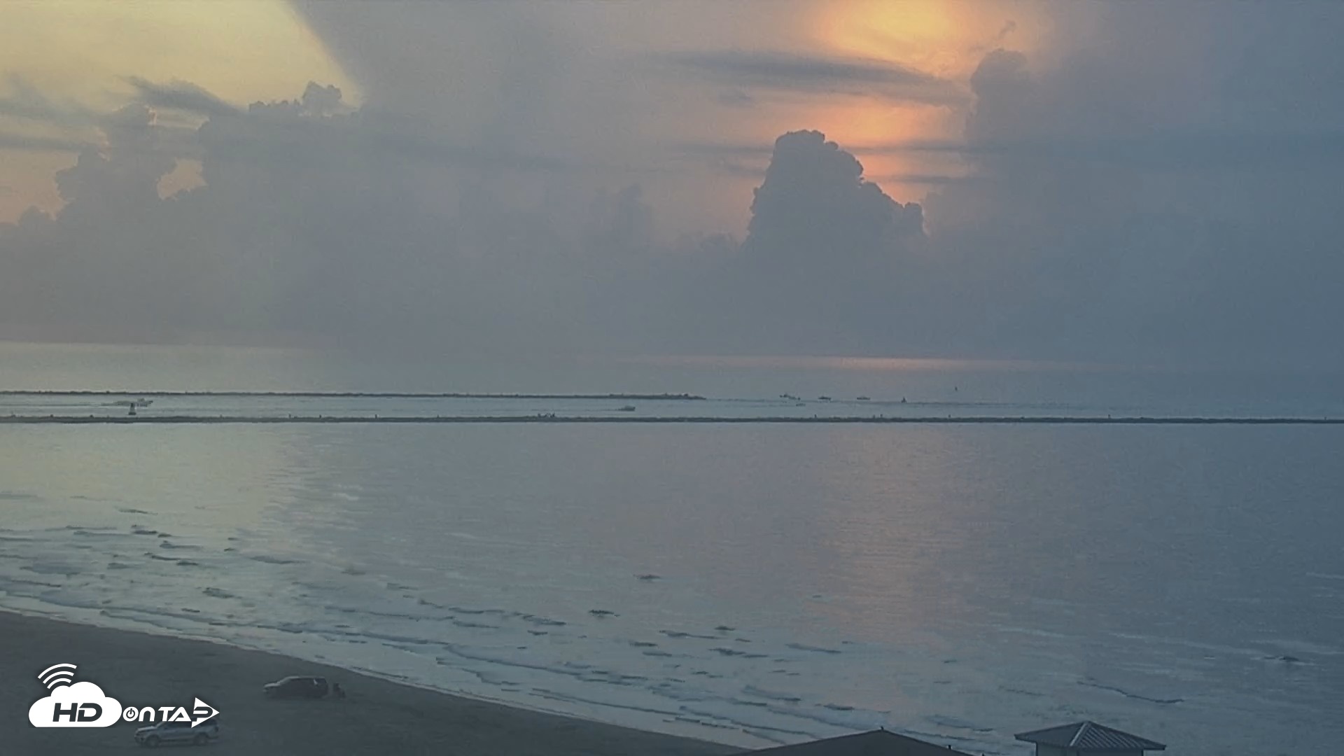 Snapshot of The Dunes - Port Aransas Live Beach Cam taken Aug 29, 2026, 7:16am CDT