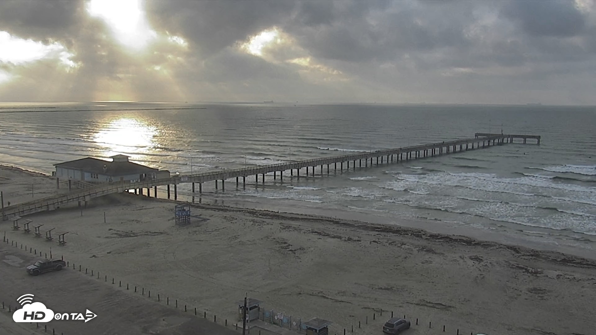 Snapshot of The Dunes - Port Aransas Live Beach Cam taken May 10, 2026, 7:32am CDT