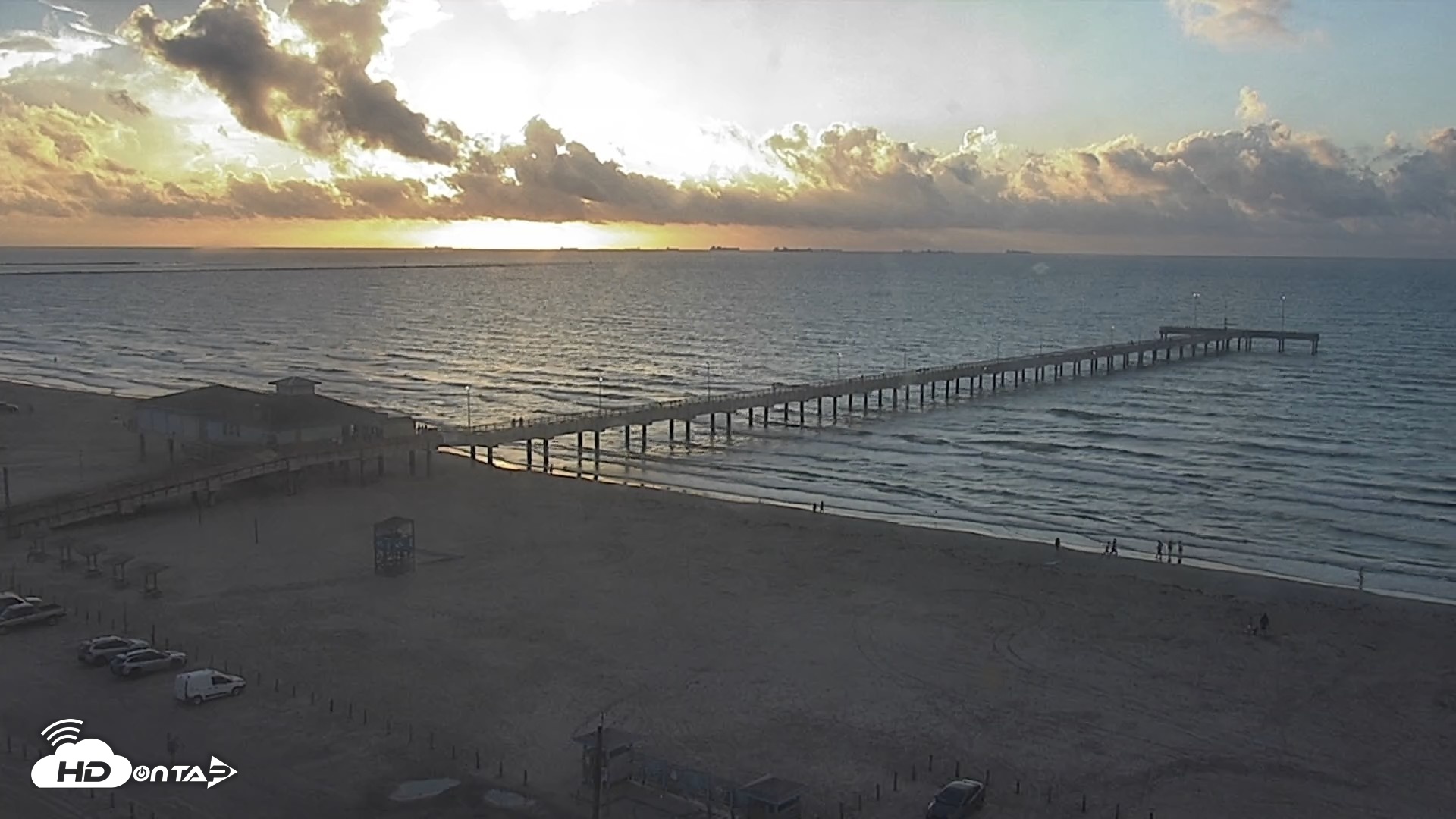 Snapshot of The Dunes - Port Aransas Live Beach Cam taken Sep 7, 2026, 7:30am CDT
