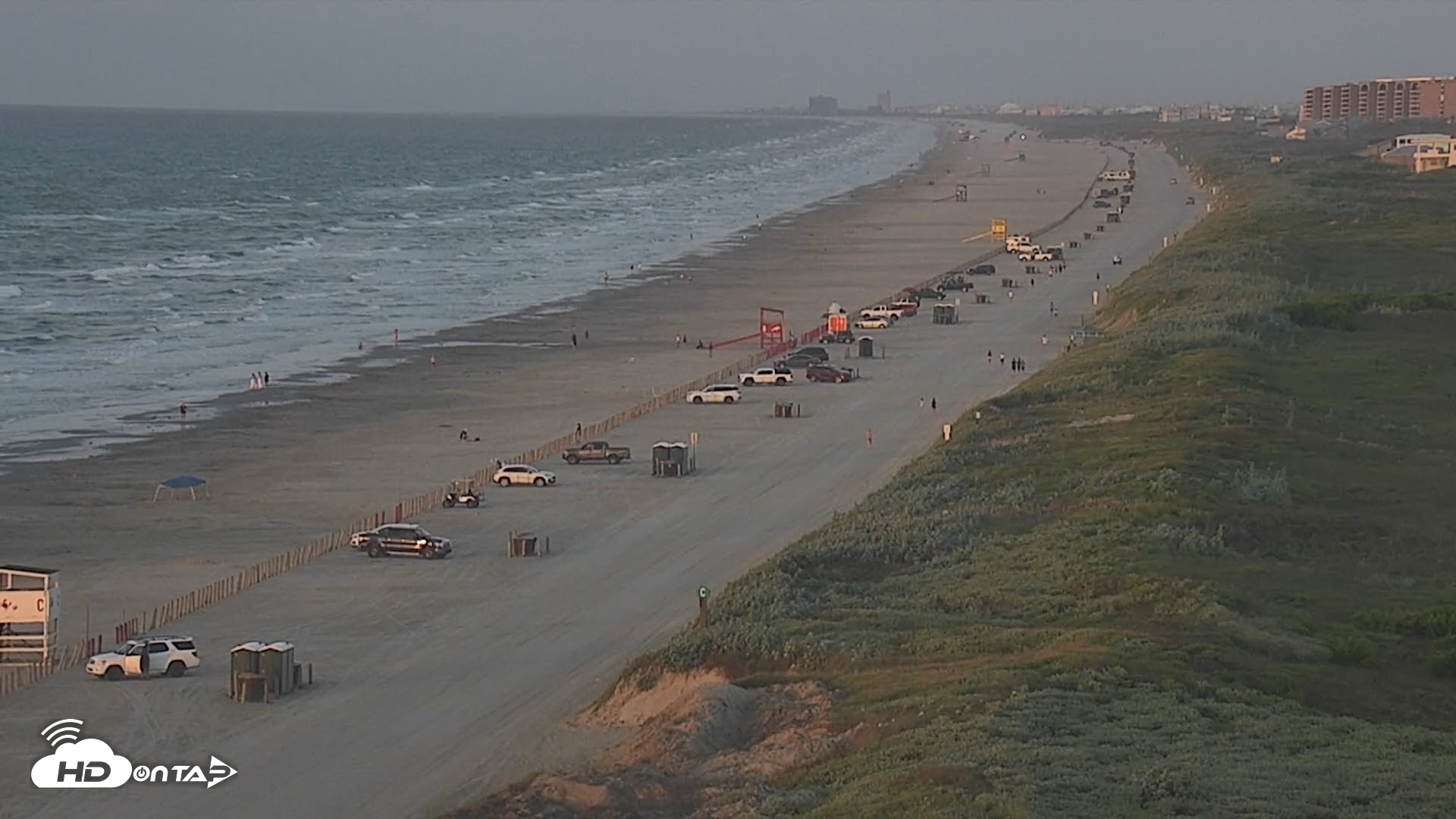 Snapshot of The Dunes - Port Aransas Live Beach Cam taken Aug 11, 2026, 7:08am CDT