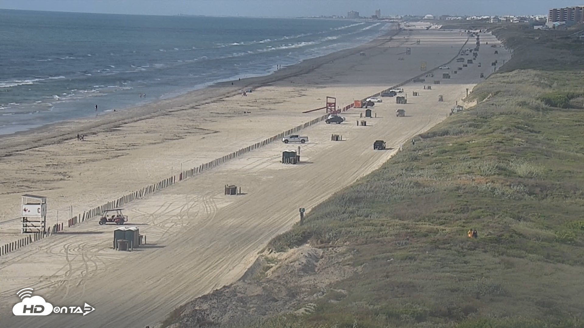 Snapshot of The Dunes - Port Aransas Live Beach Cam taken Sep 28, 2026, 9:55am CDT