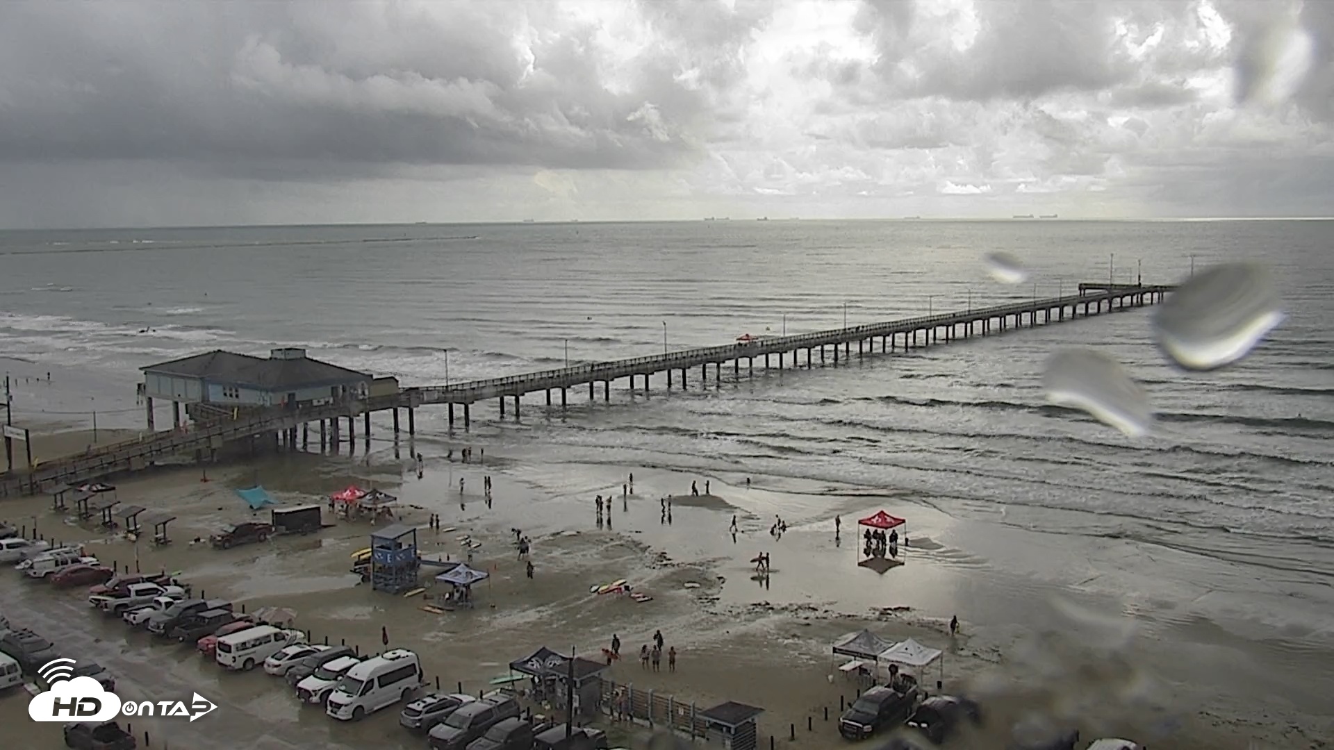 Snapshot of The Dunes - Port Aransas Live Beach Cam taken Oct 5, 2025, 10:23am CDT